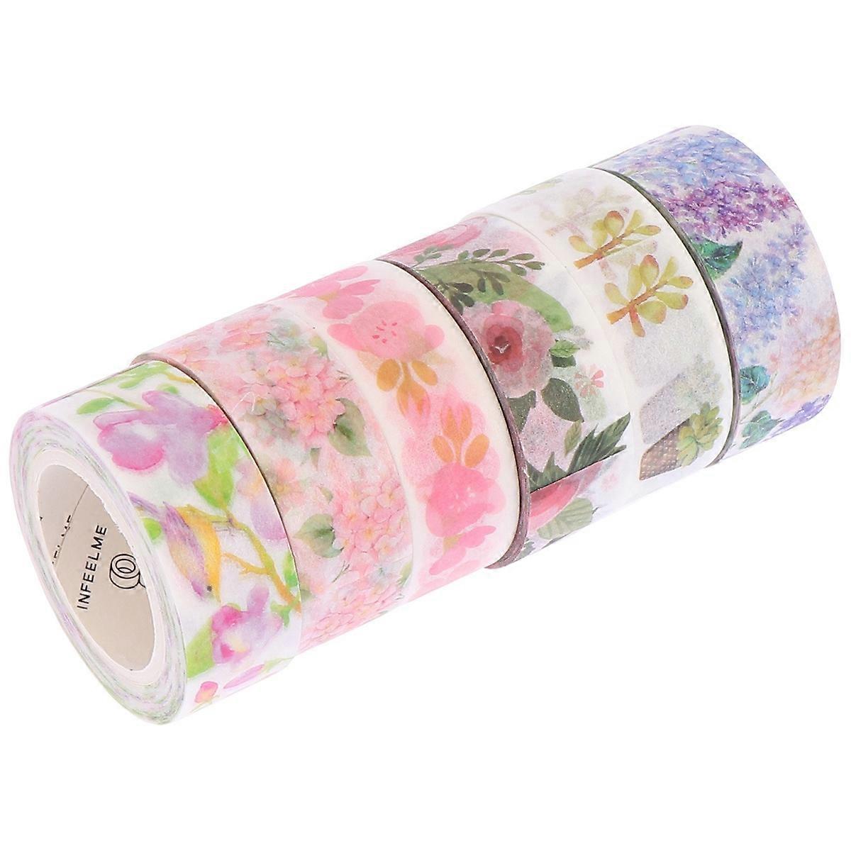 and Paper Tape Washi Decorative Tape for Decoration 6Pcs Mixed Style
