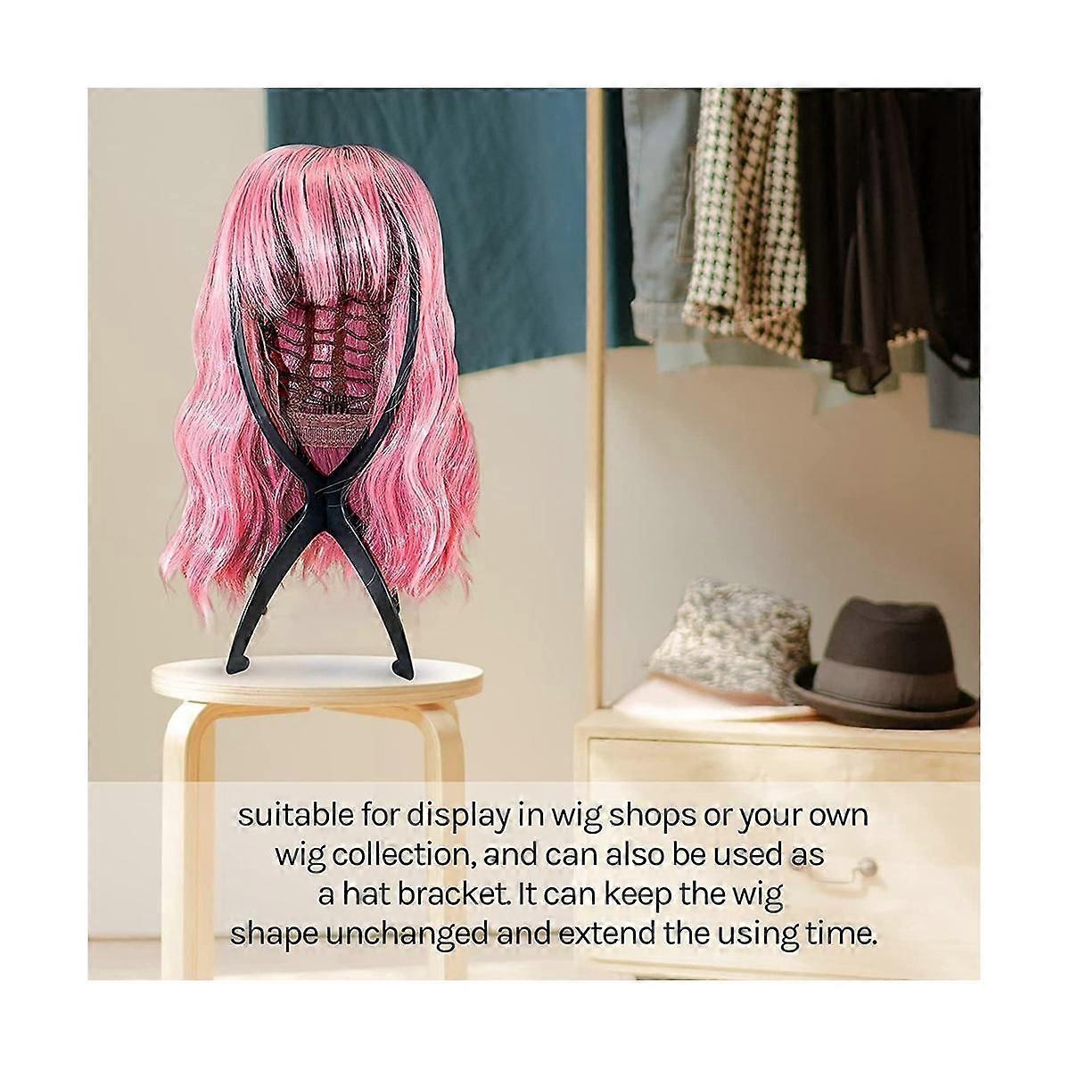 Toupee and Wig Stand, Durable Wig Holder Stands for Displaying Wigs Toupee Exhibitions (White)
