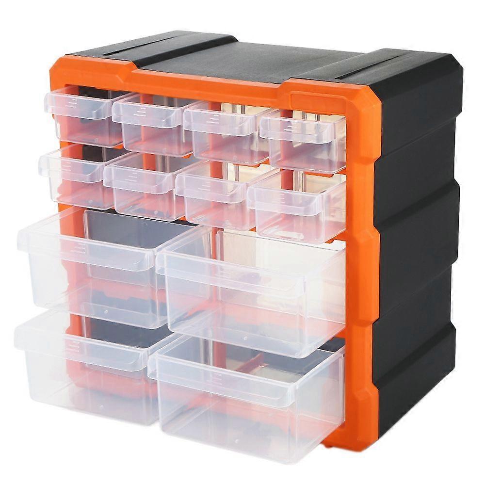 Drawer PP+PS Parts Storage Box Multiple Compartments Slot Hardware Box Organizer Craft Cabinet Tool