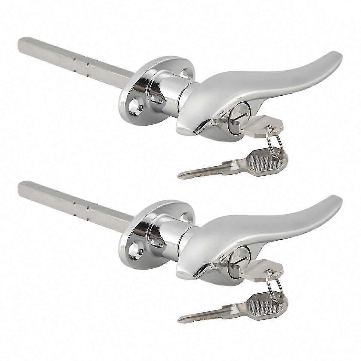 2Pcs Car Door Outside Locking Handles with Matching Locks for 1932 1933 1934 Ford 3-Window Coupe Passenger