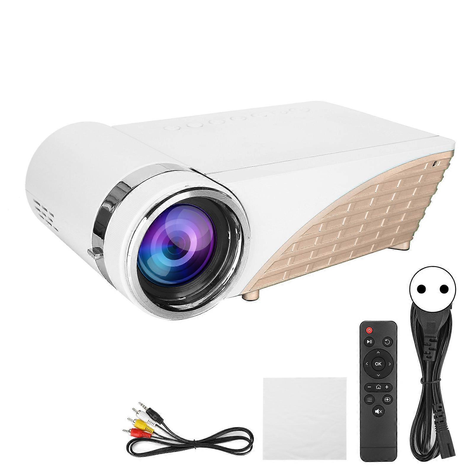 Portable 1080P WiFi Projector: 170" Display, Easy Wireless & Wired Connections, EU Plug
