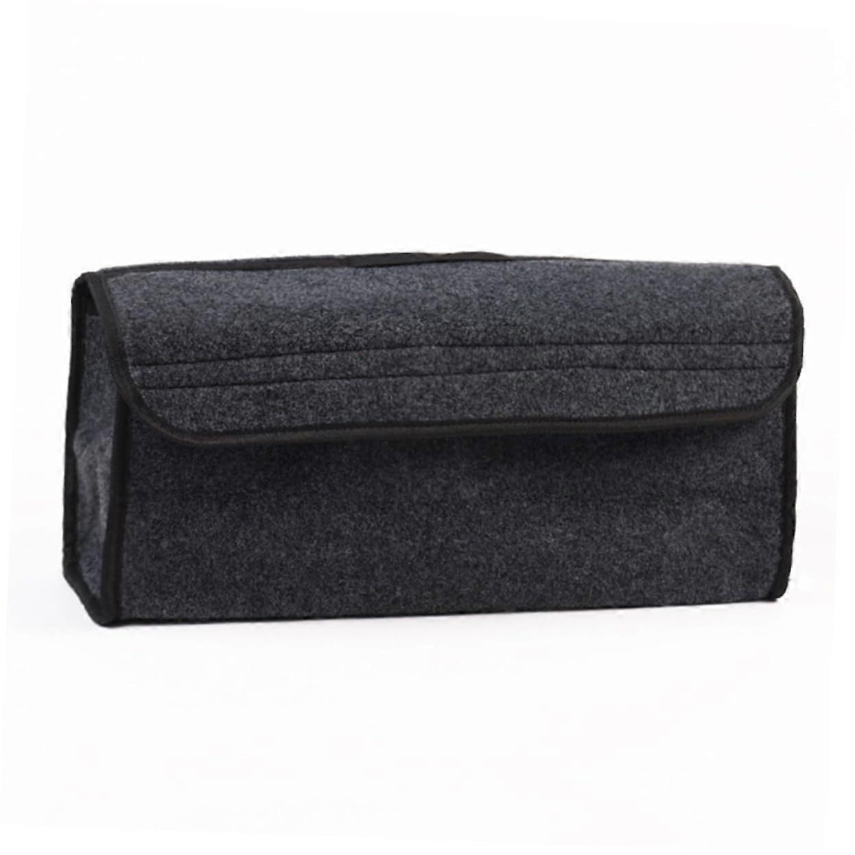 Car Trunk Storage Bag Organizer Grey For Groceries Emergency Gear And Sporting Equipment Easy To Store And Keep Tidy