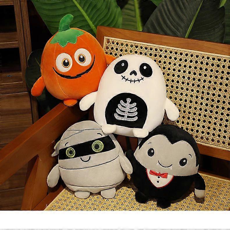 Pumpkin Zombie Plush Toy Halloween Scary Doll 20cm
