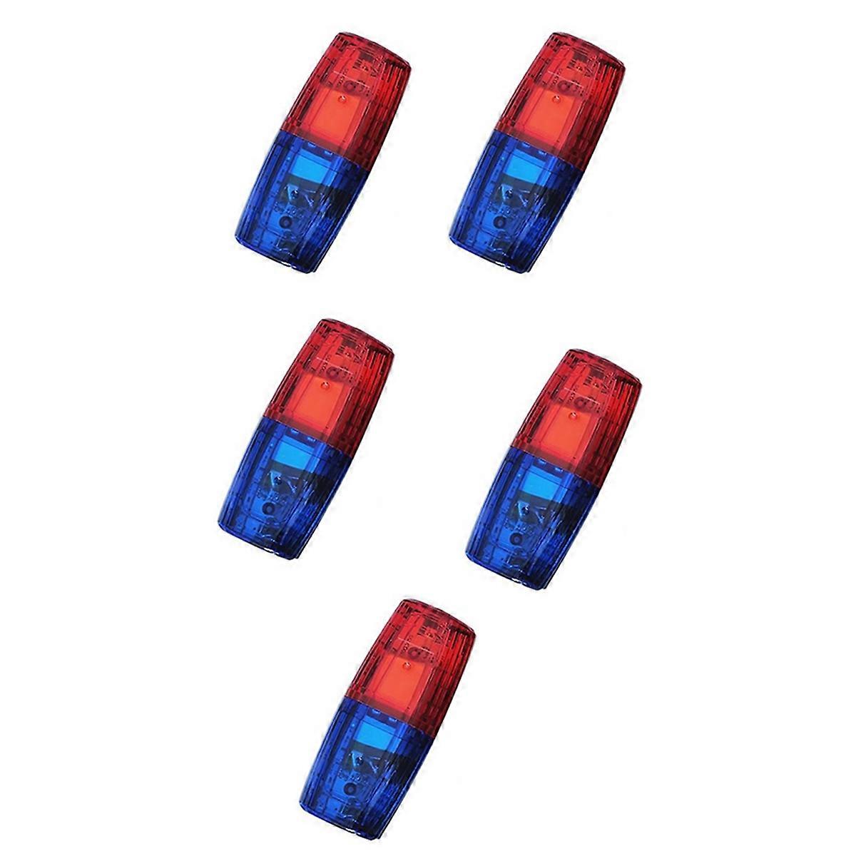 LED Red Blue Caution Emergency Light Flashing Shoulder Clip Lamp USB Rechargeable Police Warning Safety Beacon Lantern
