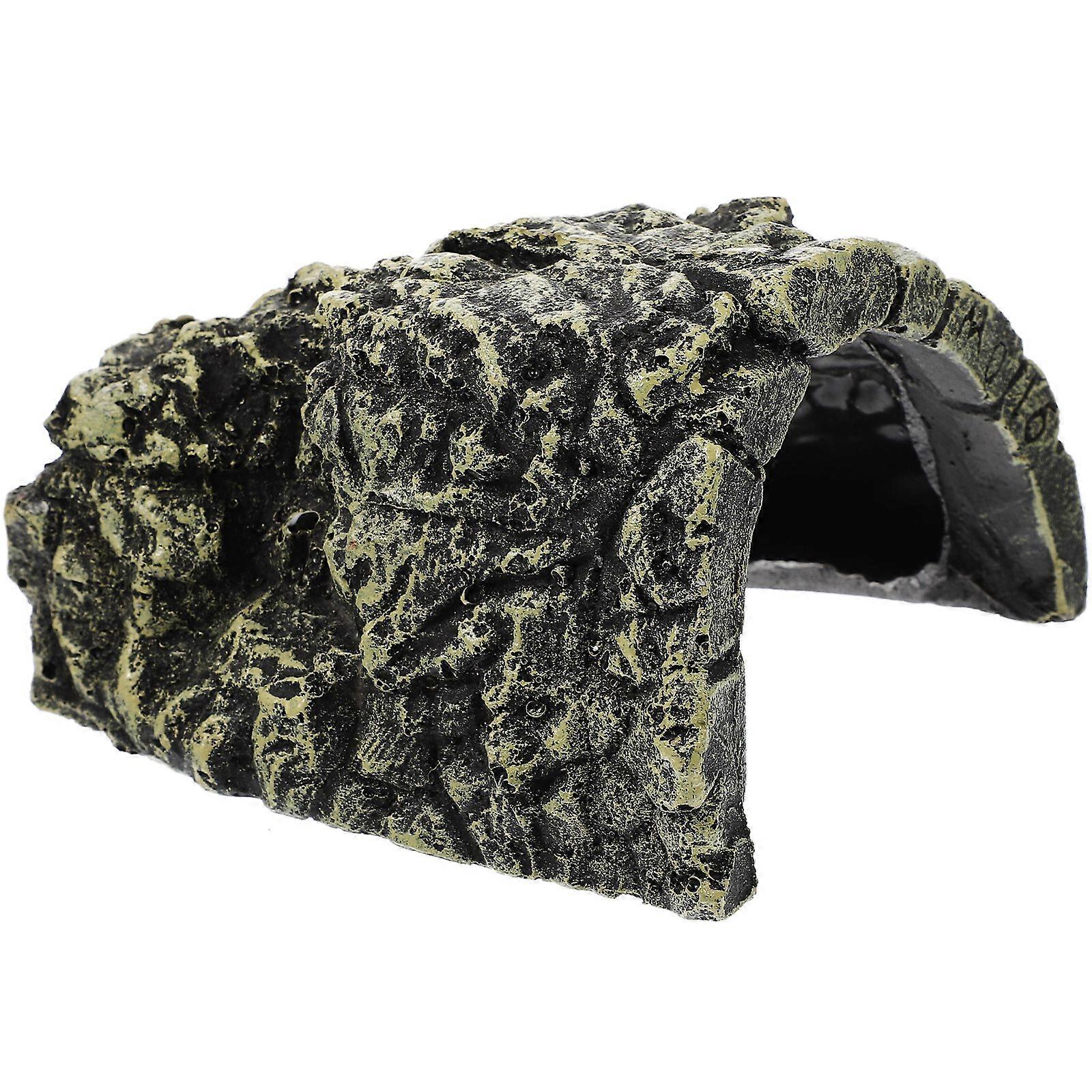 Home Natural Reptile Cave Vivid Reptile Hideout Terrarium Turtle Ramp Decor Reptile Accessory