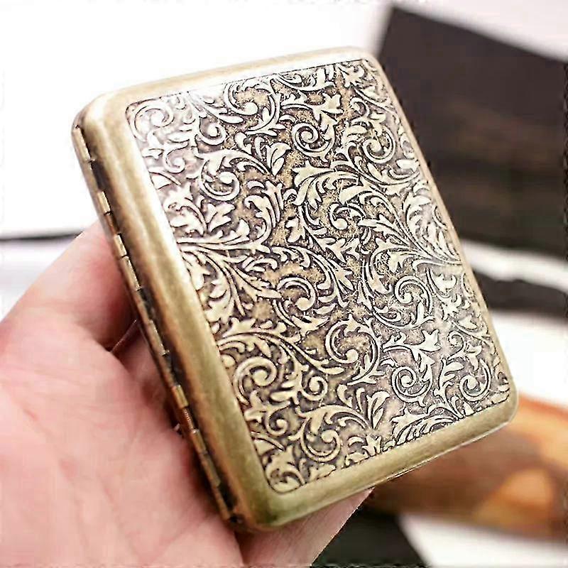 Cigarette Case 20 Pcs Portable Ultra-Thin Creative Anti-Pressure Men's Retro Cigarette Boxes Portable High-End Cigarette Boxes Cigarette Set 2025