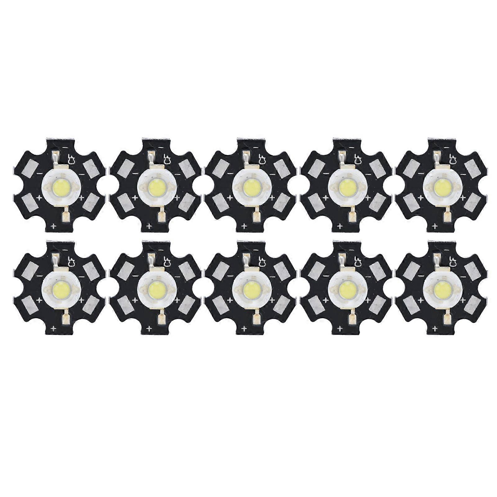 10Pcs Ultra Bright LED Chip 3V DIY Light Beads for Ceiling Light Downlight Flashlight Table LampWhite Light 6500K 3W