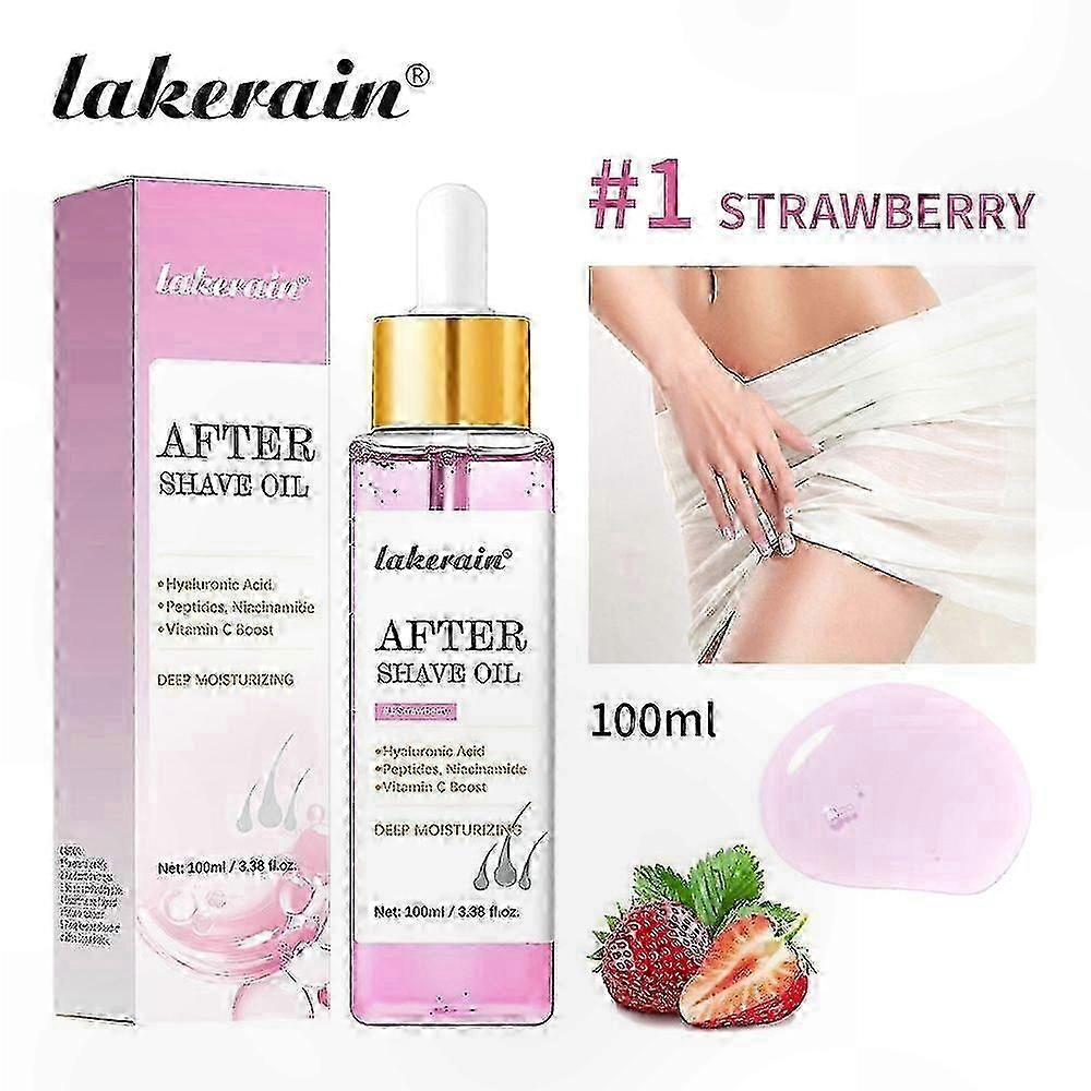 Hydrating Post-Shave Oil for Women, Strawberry Vanilla Fragrance, Reduces Ingrown Hairs, Promotes Soft and Smooth Skin Care Routine