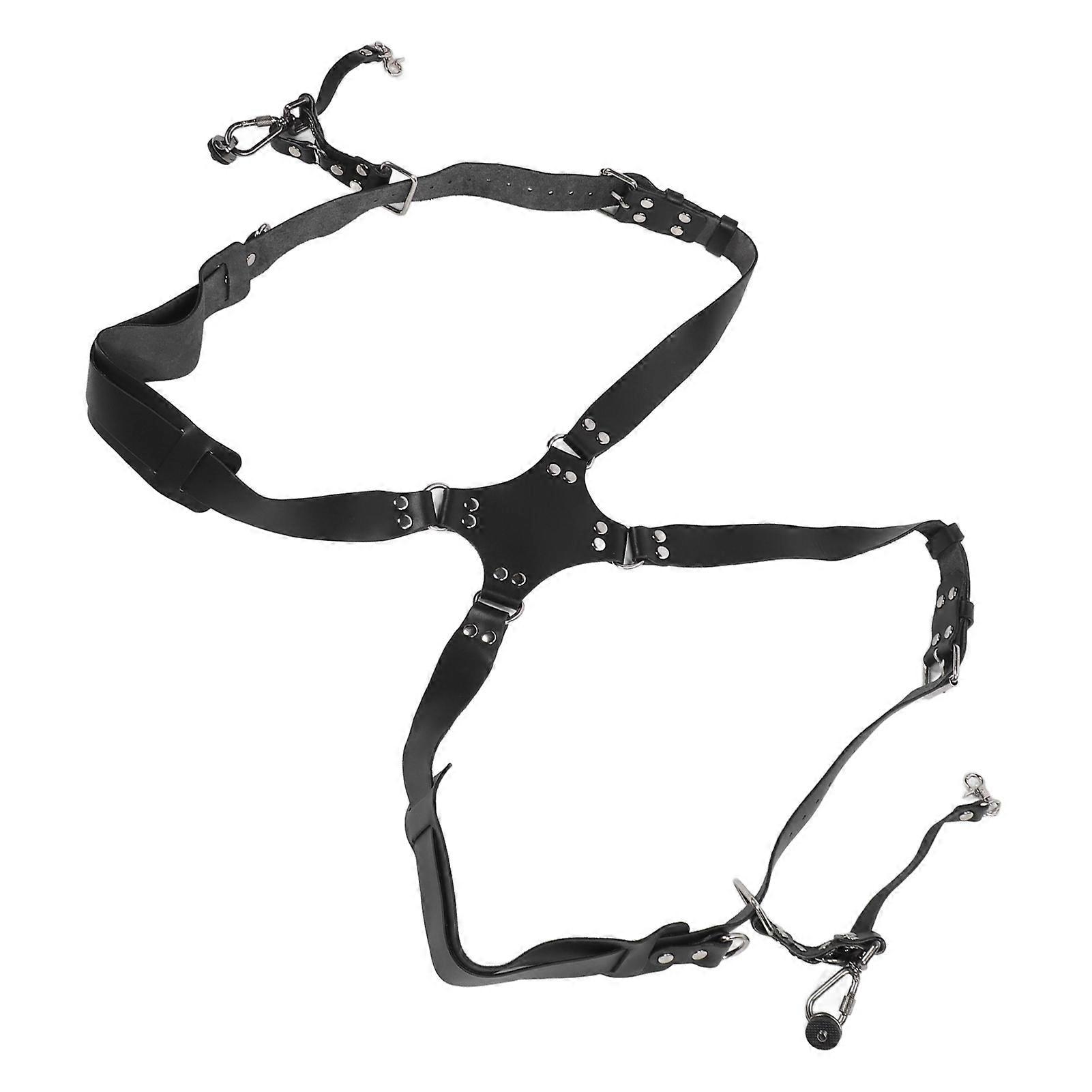 Läder Kamera Sele Axelrem Justerbar 35-50cm Svart