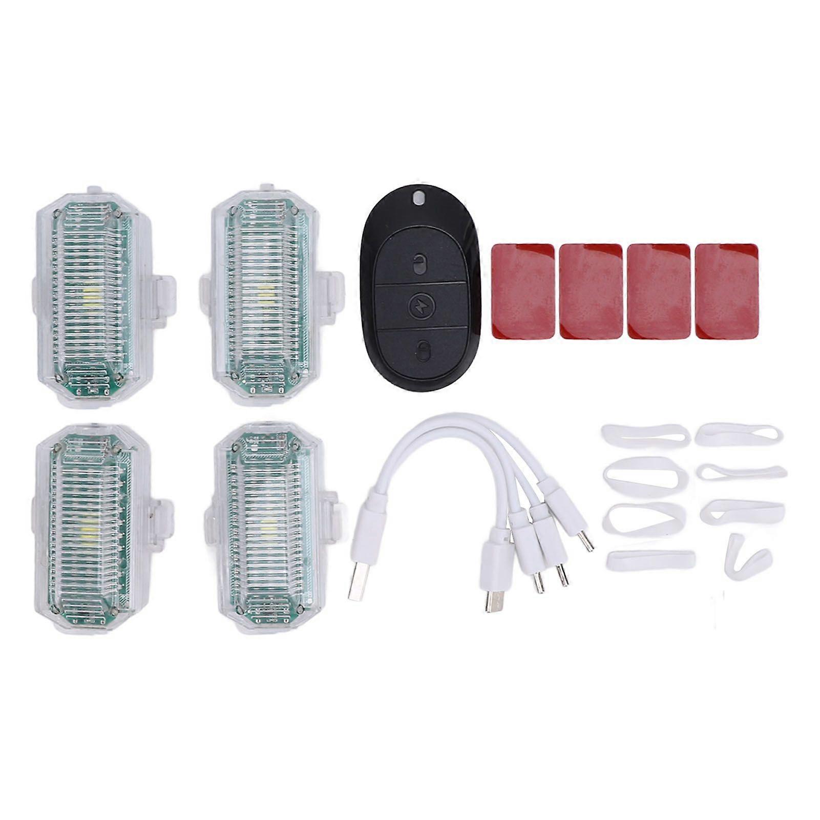 Wireless Strobe Light LED RGB 7 Colors Remote Control 1000mAh Rechargeable Wireless Flashing Light for Outdoor Decoration Pet Night Running
