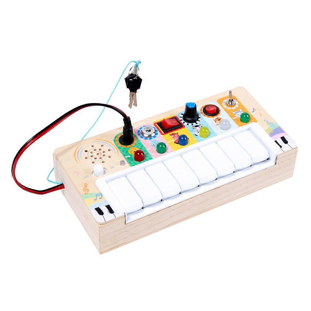 Electronic Keyboard Toy for Kids Plaything Portable Wood Music Toy