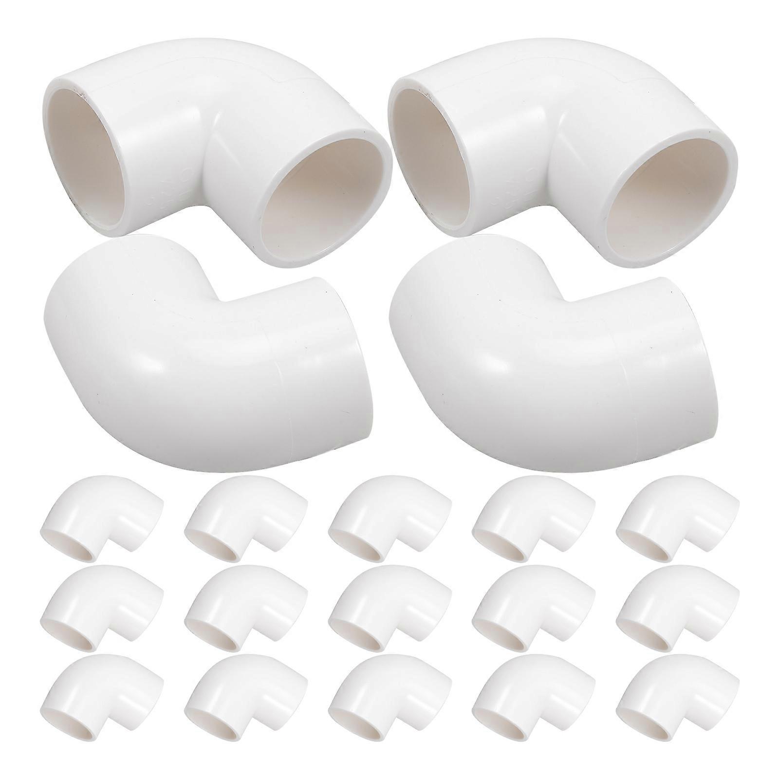 Water Hose Connector PVC Elbow Pipe Fitting for Connecting 100Pcs Hose Parts