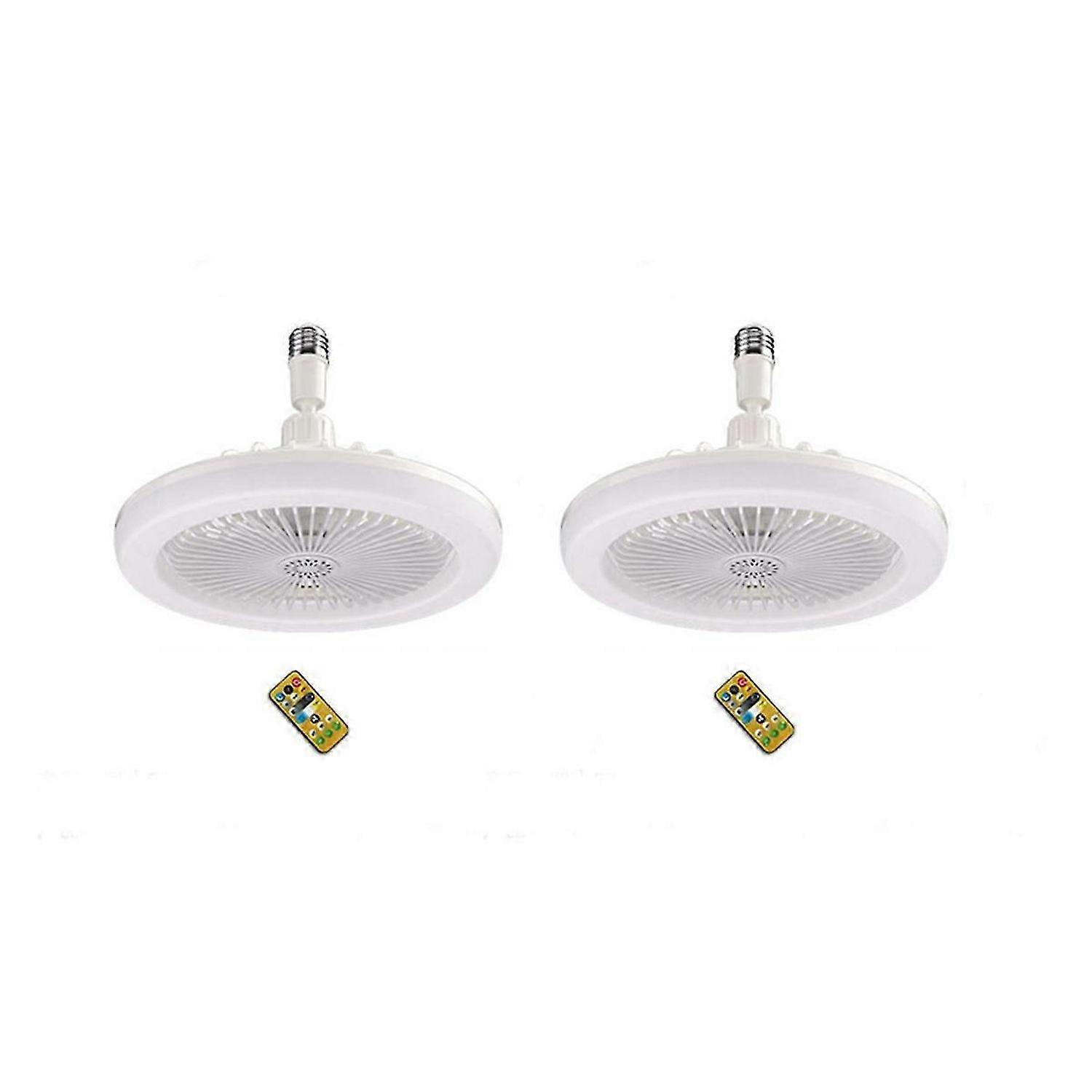 Ceiling Fan with Remote Control and Light 30W LED Lamp Fan White
