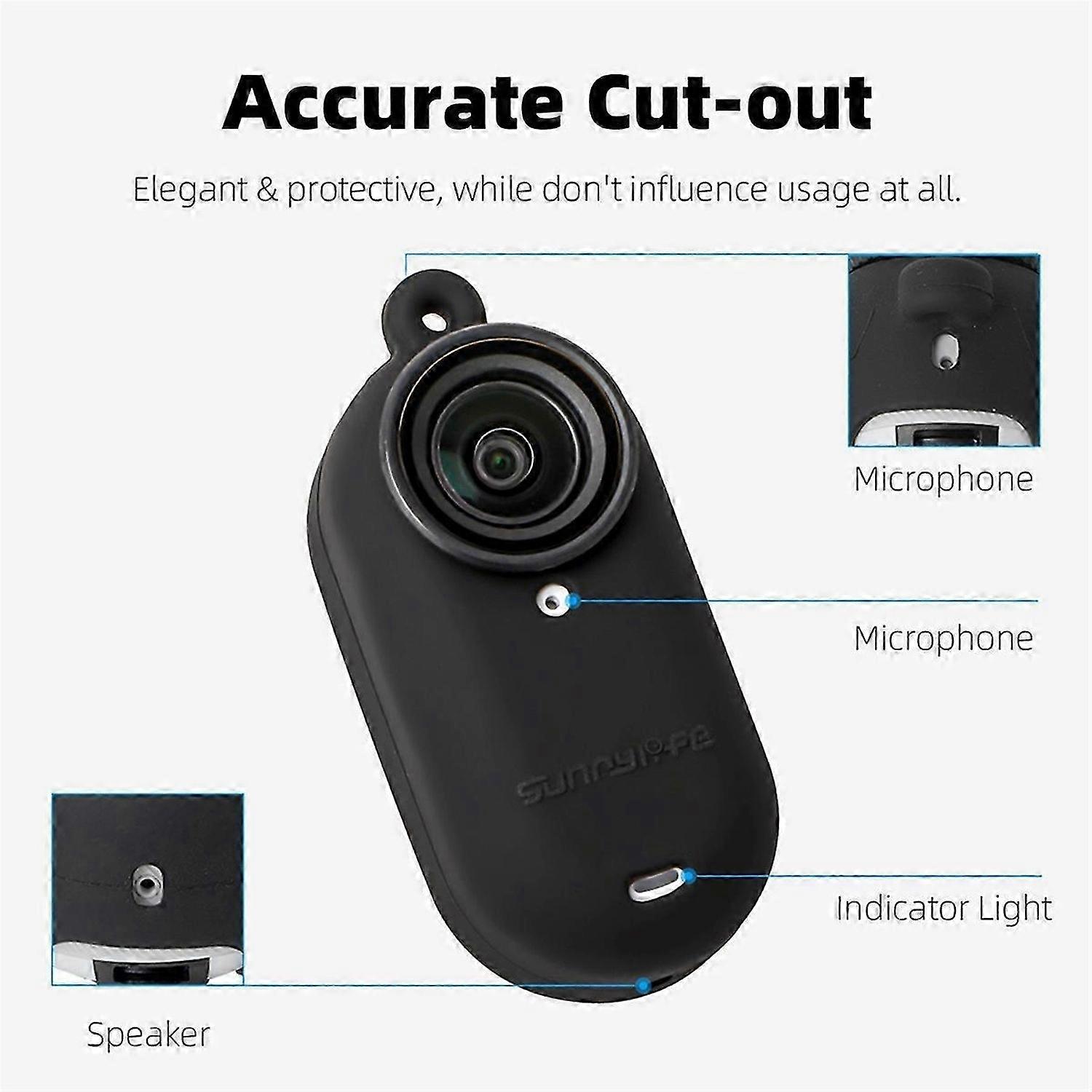 SUNNYLIFE Protective Case For Shadowstone Insta360 GO 3S Black