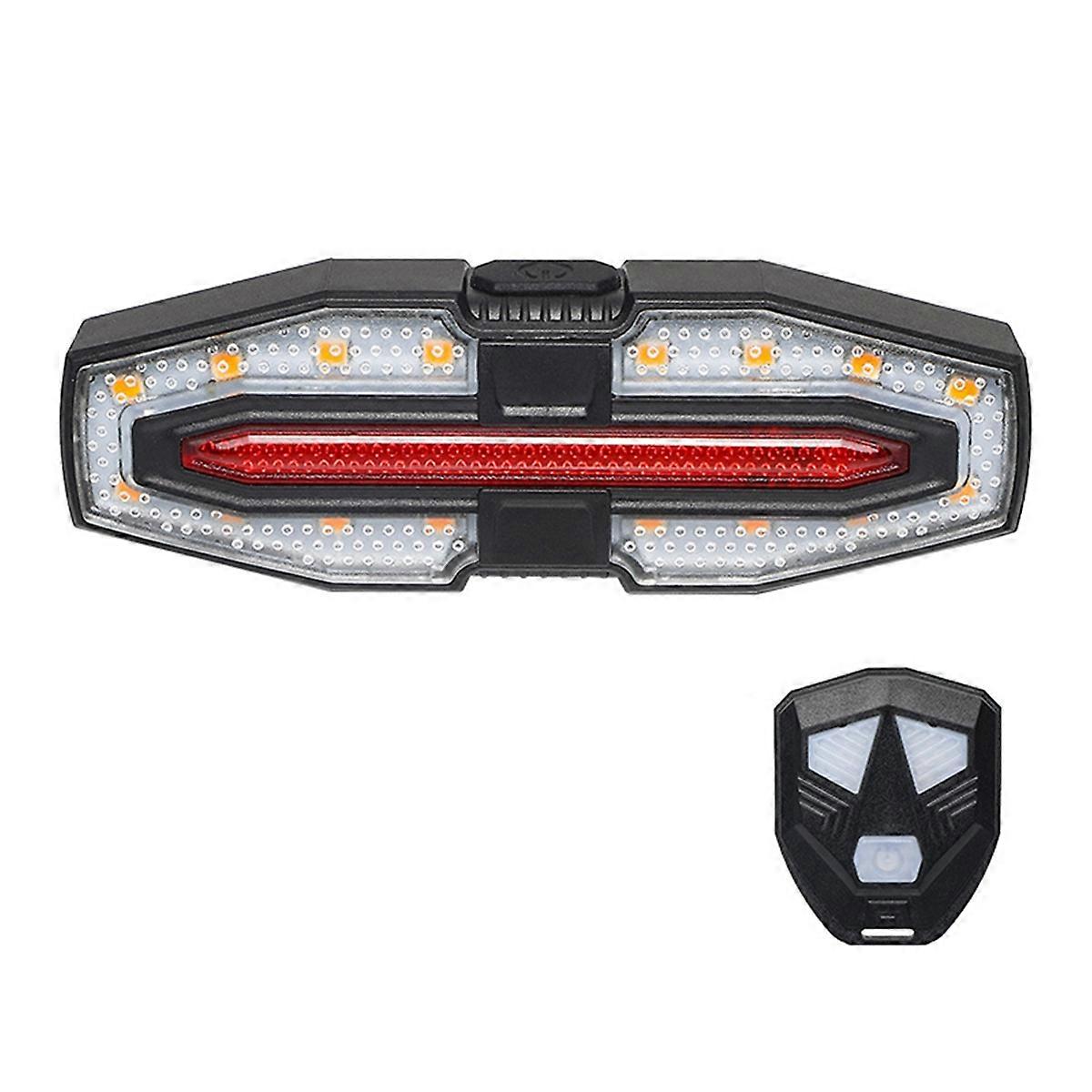 Bicycle Remote Control Taillight, Night Riding Warning Light Black