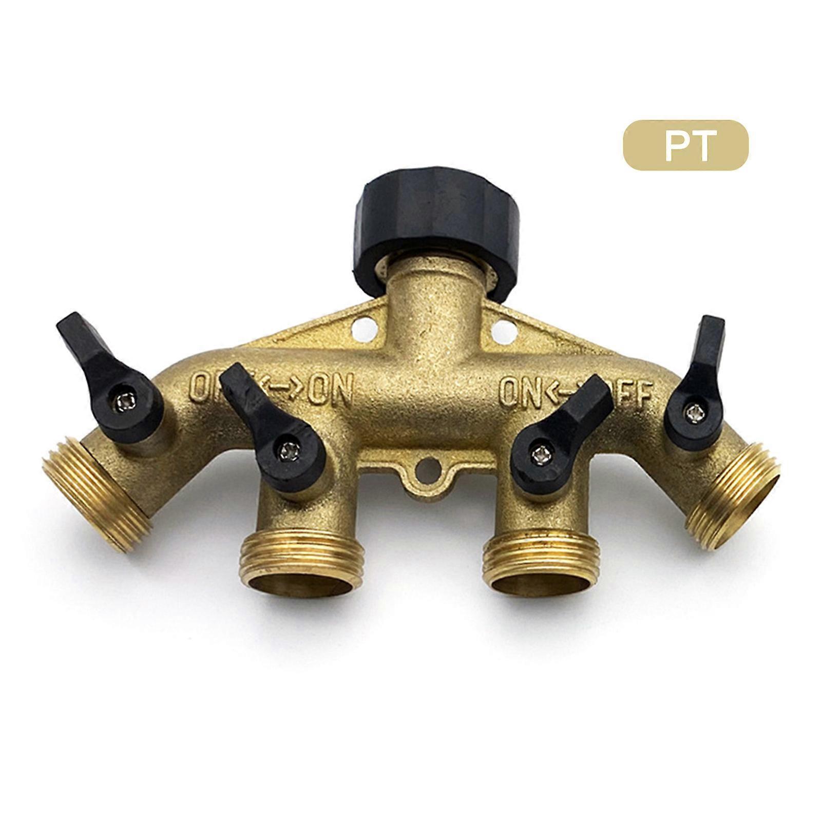 Heavy Duty Garden Hose Connector 4 Way Multiple Hoses Quick Easy Install Faucet Connect for Essential Home Gardening Tool