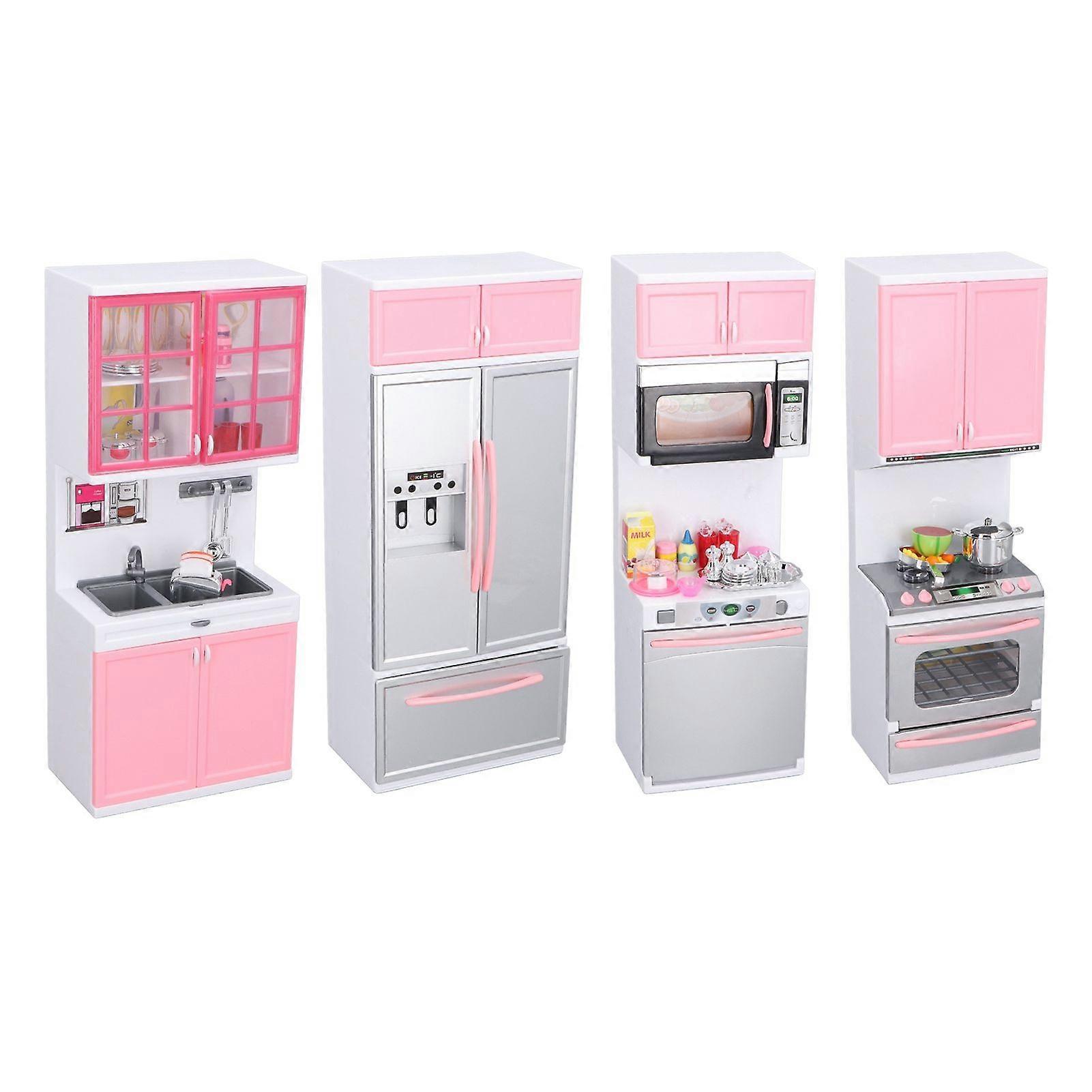 Kids Play Kitchen Toy Plastic Simulation Multifunctional Toddler Kitchen Playset for Home