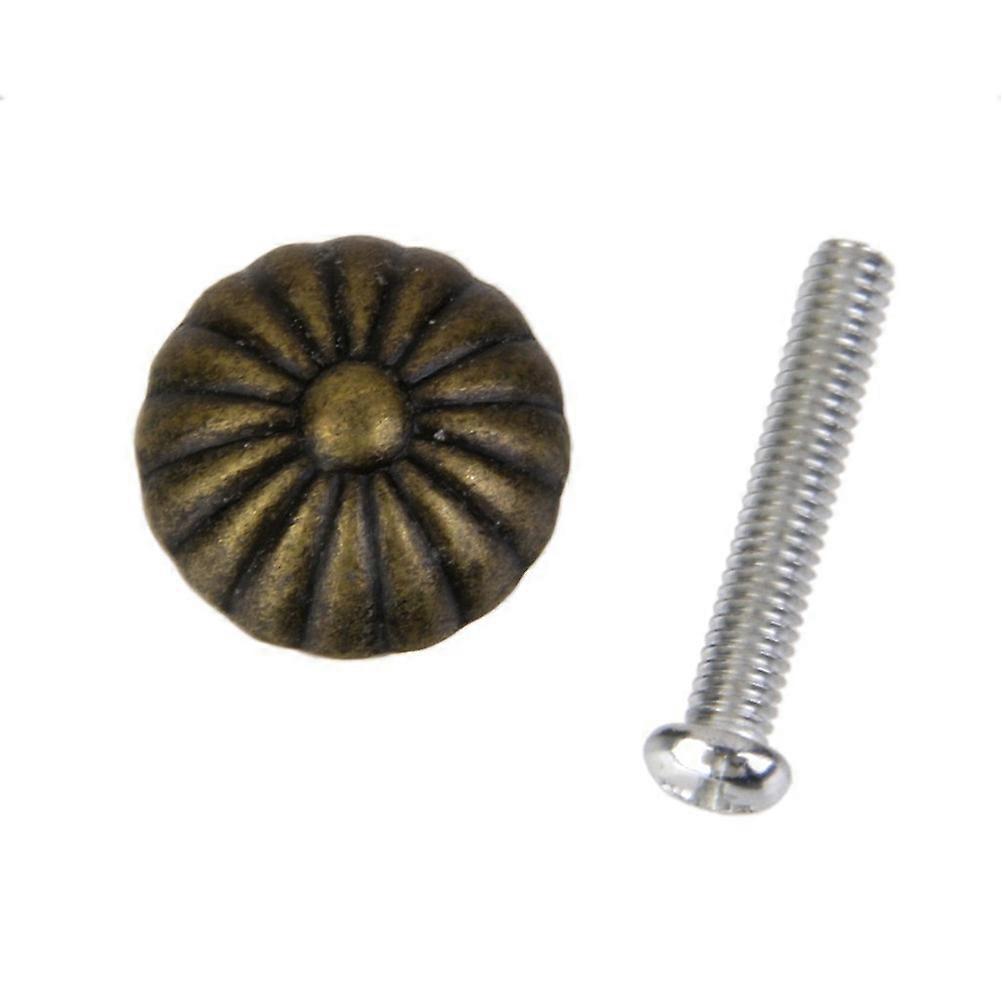 Golden Vintage Round Pull Handle Mini Knob for Door 10Pcs