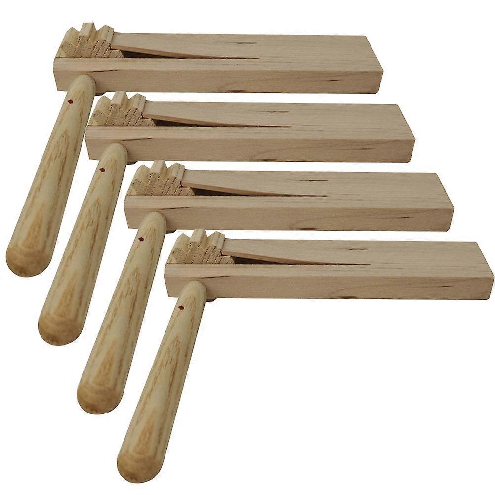 Wooden Noise Makers Manual Rotary Castanets for Kids 8Pcs Toy