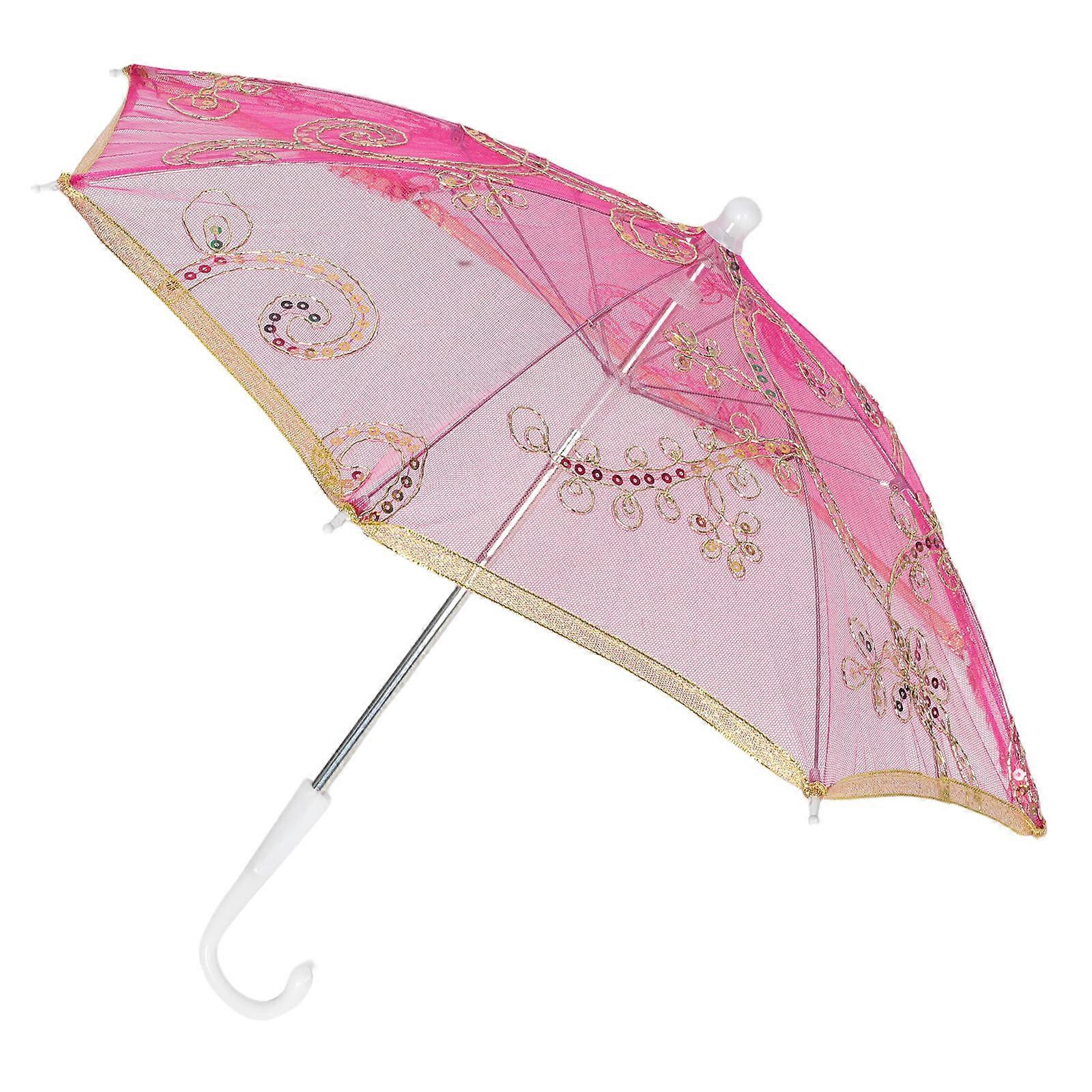 Professional Kids Dance Umbrella for Performance Use Rosy Folding Umbrella