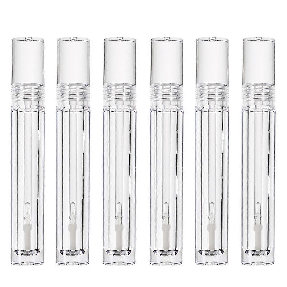 DIY Lip Gloss Tube Clear Plastic Container for Refillable 6Pcs Pack