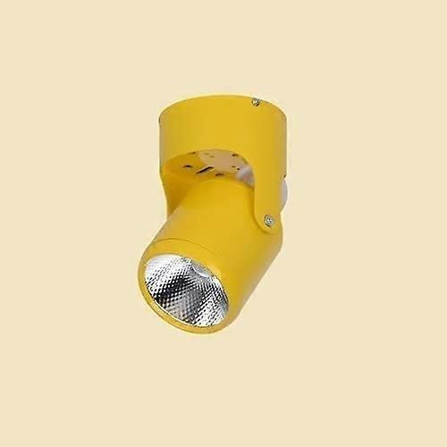 Led Single Lamp Ceiling Wall Spotlight, Adjustable 7W, Small Ceiling Type, Living Room Background, Yellow Neutral Light