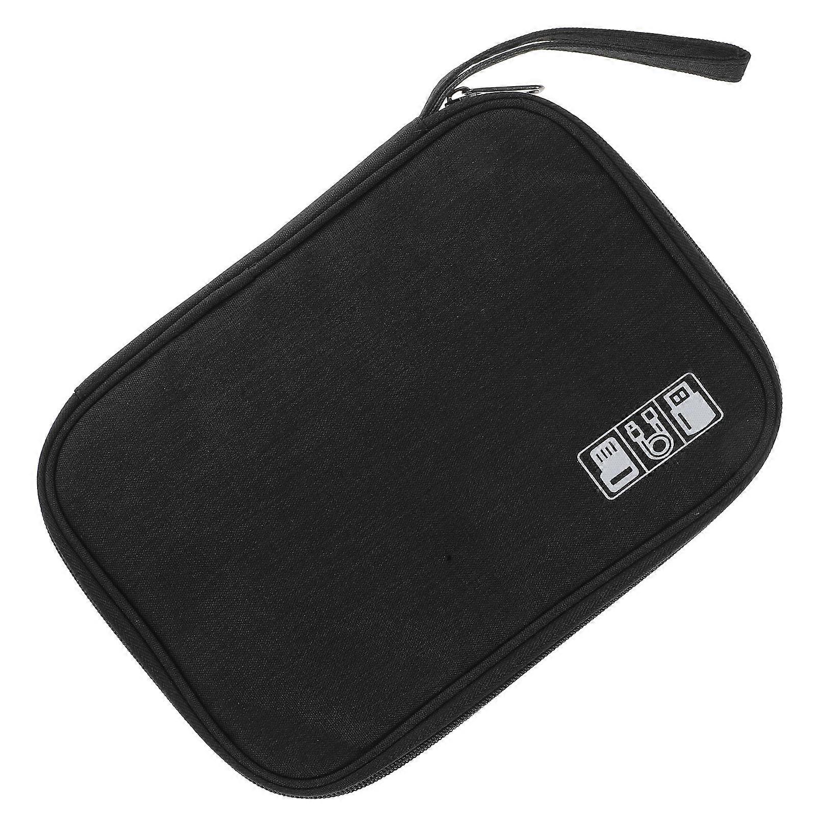 Electronics Case Cord Organizer Bag for Storage 5Pcs Black