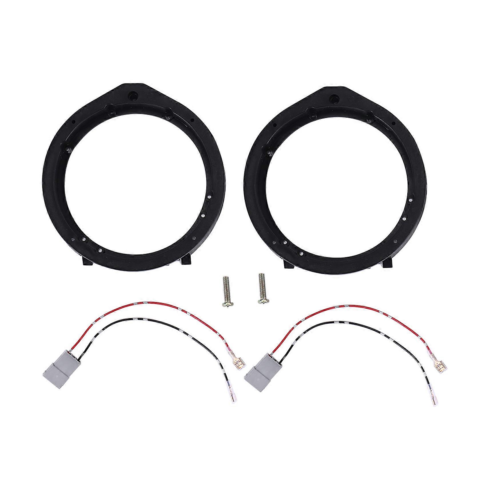 2PCS 6.5 Inch Car Horn Gasket Car Speaker Adapter with Wiring Harness for Honda Civic Accord CR-Z Insight 2006-2011