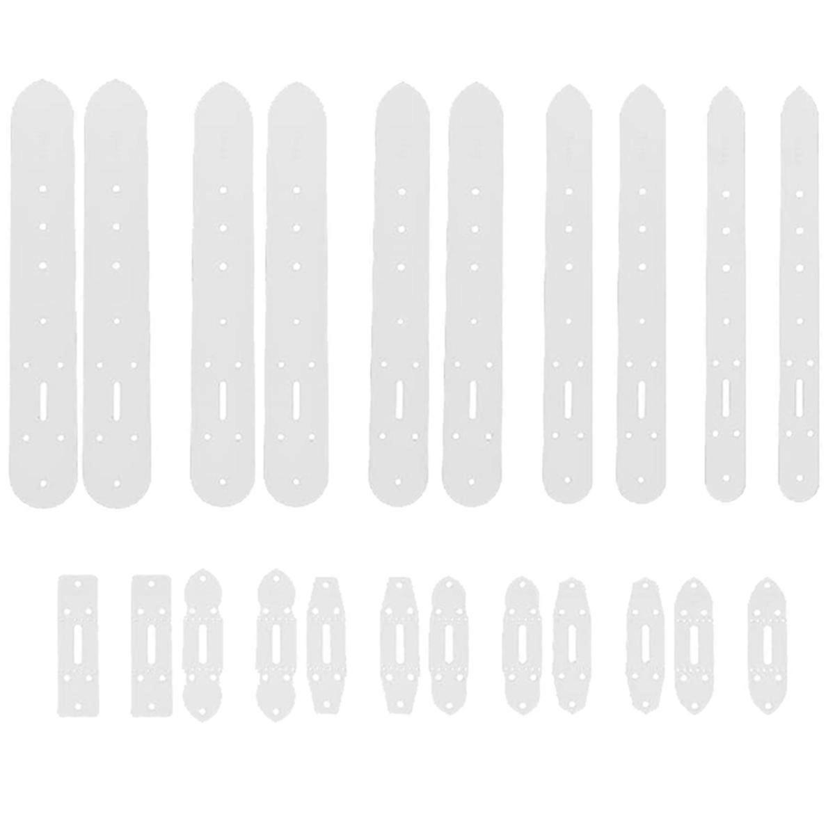 22 Pcs 11 Styles Leather Templates PVC Leather Patterns Templates Supply for Belt Holes Punching DIY