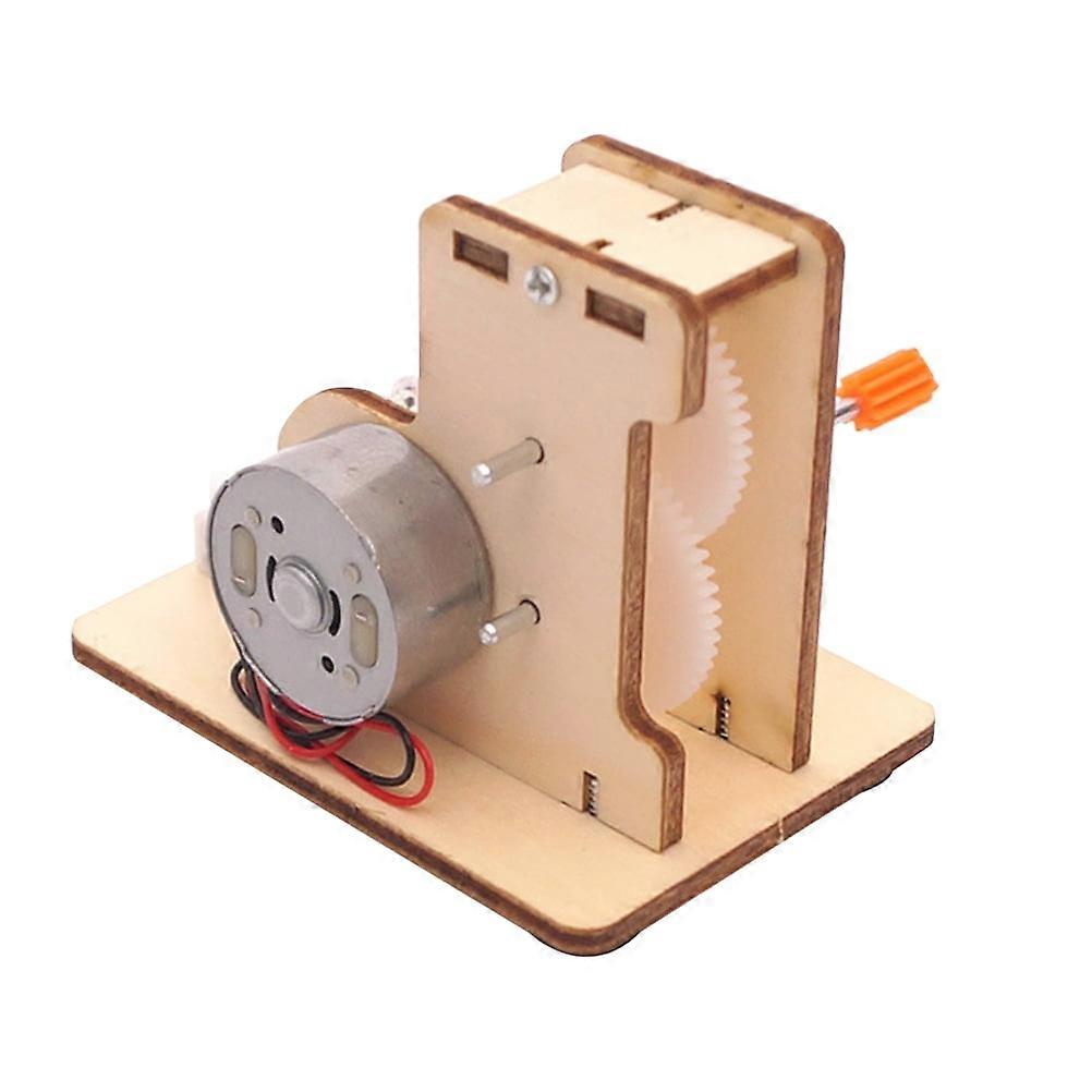 1 Set Wooden Dynamo Generator Science Experiment Toys Assemble Material Kit