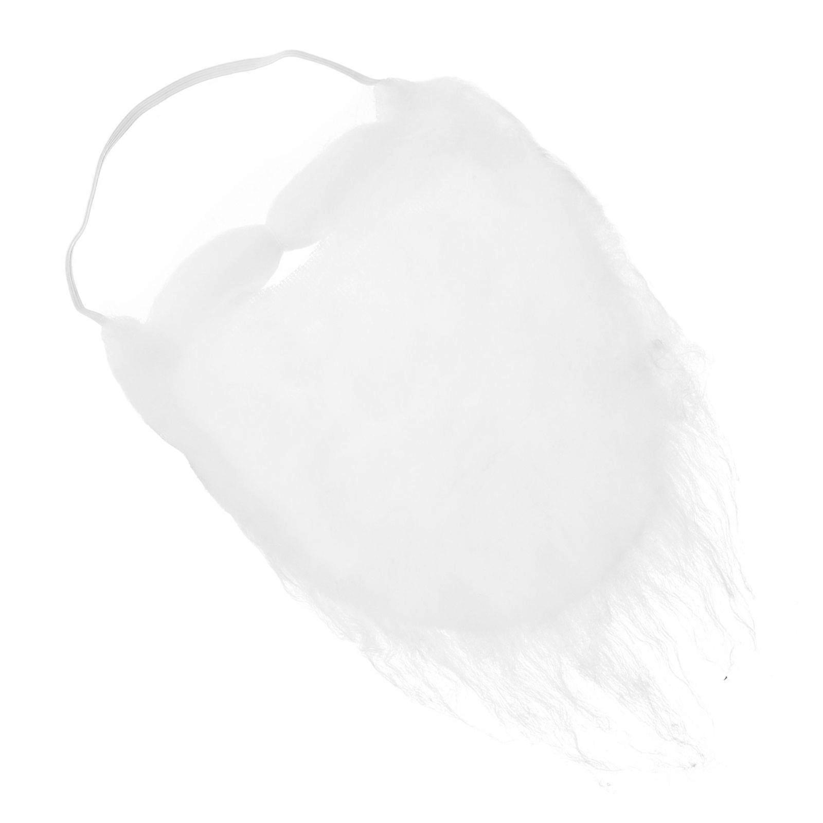 Santa Beard and Wig for Christmas Performance Props 4Pcs White Set