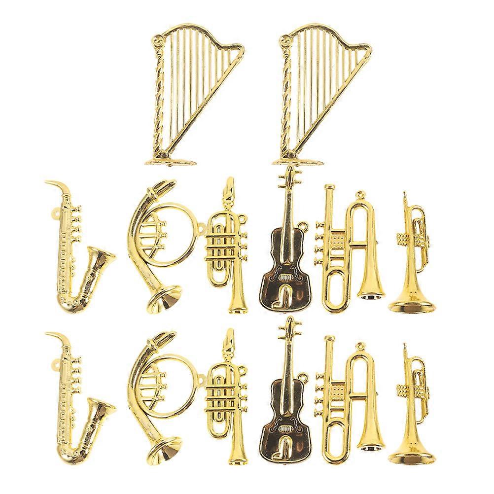 Mini Plastic Musical Instruments Decoration for DIY Craft 70Pcs