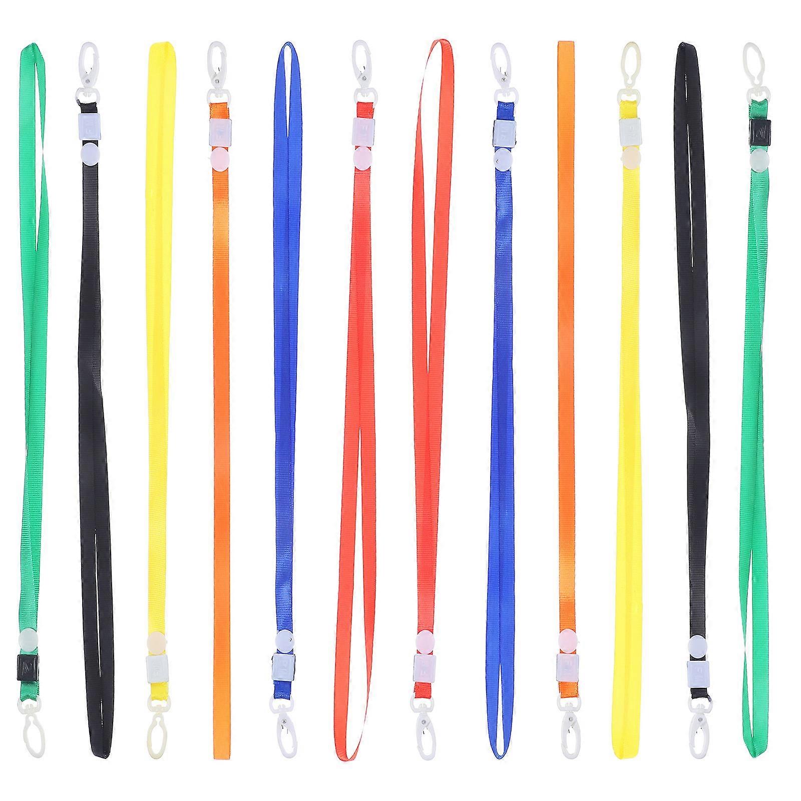 ID Badge Lanyard 60 Pcs Assorted Color Neck Strap Multi-Use For Office Workers Events