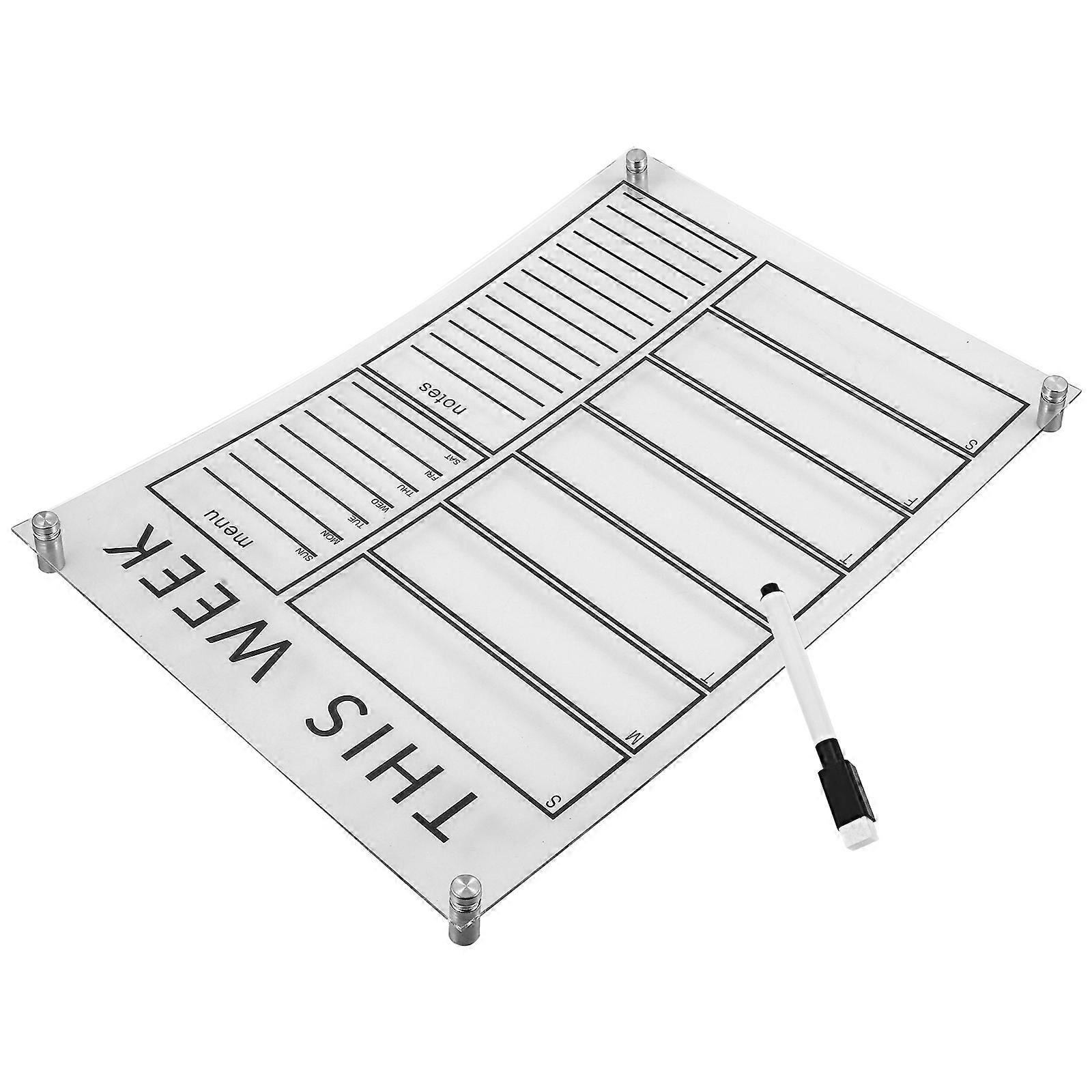 Transparent Weekly Plan Memo Board for Home 4Sets Erasable Message Boards