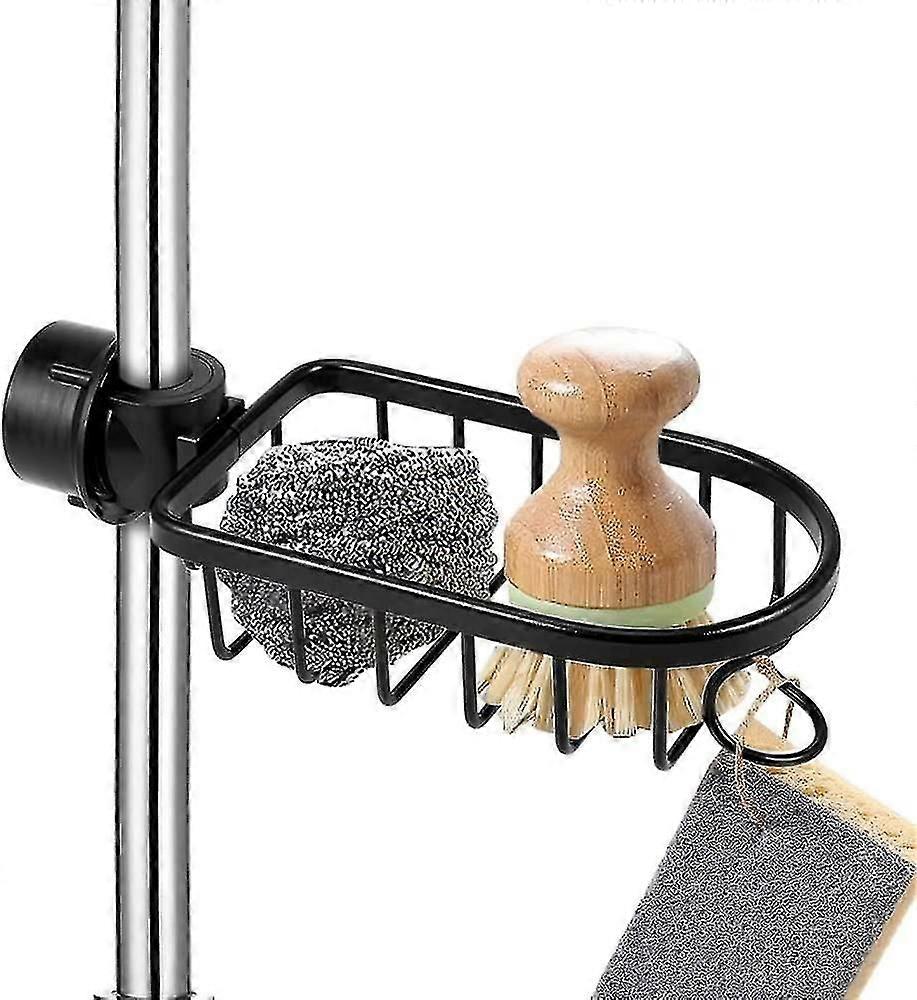 Kitchen Sink Faucet Storage Rack with Hanging Dish Sponge Holder