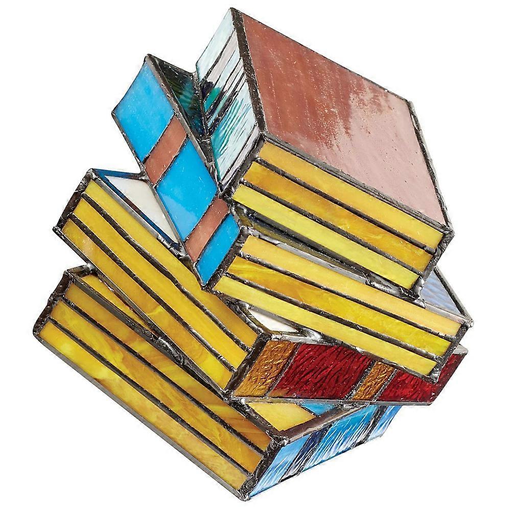 Bedside Table Lamp Stacked Books Design for Home Use 2Pcs Set