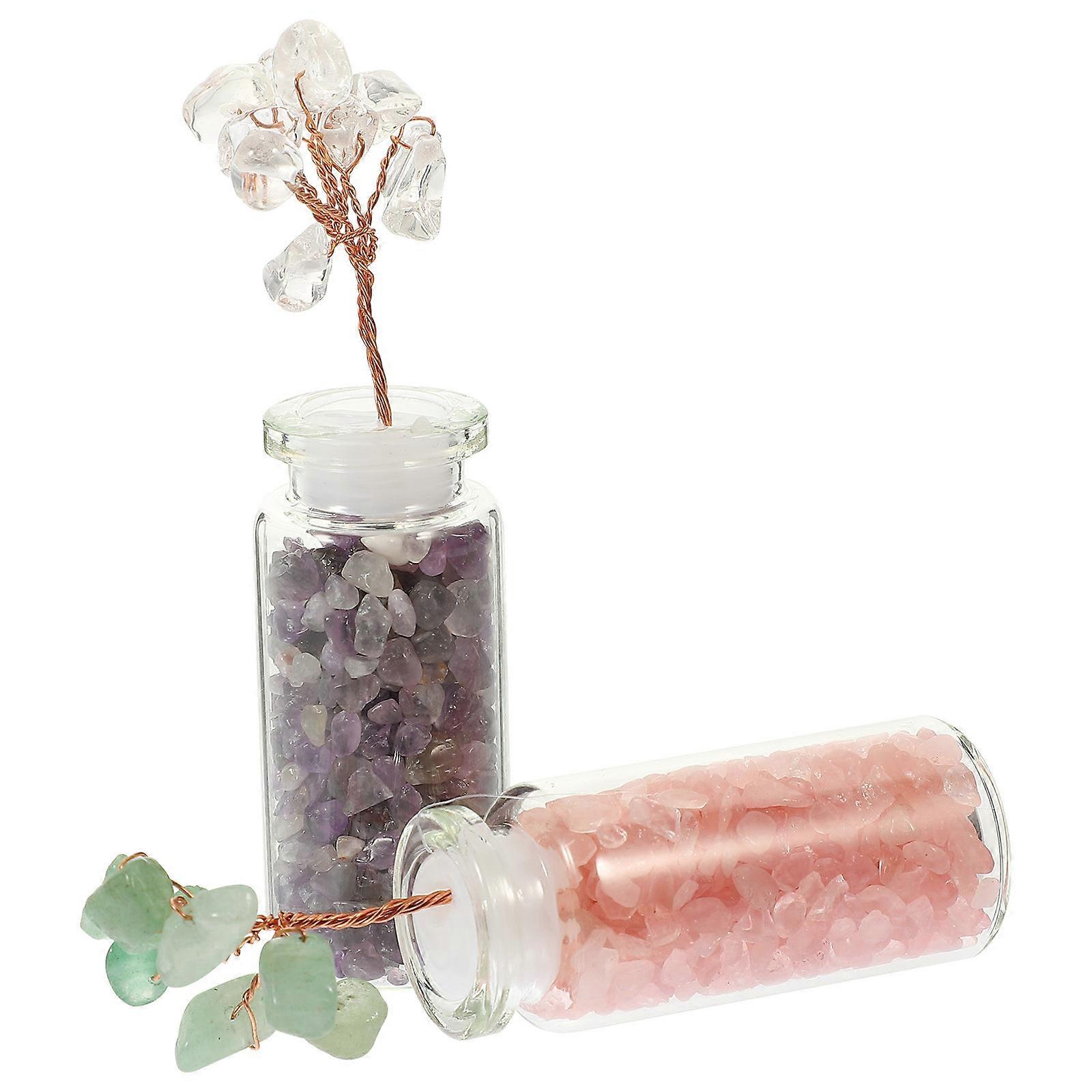 Crystal Tree Ornament Office Decor Decorative for 8Pcs