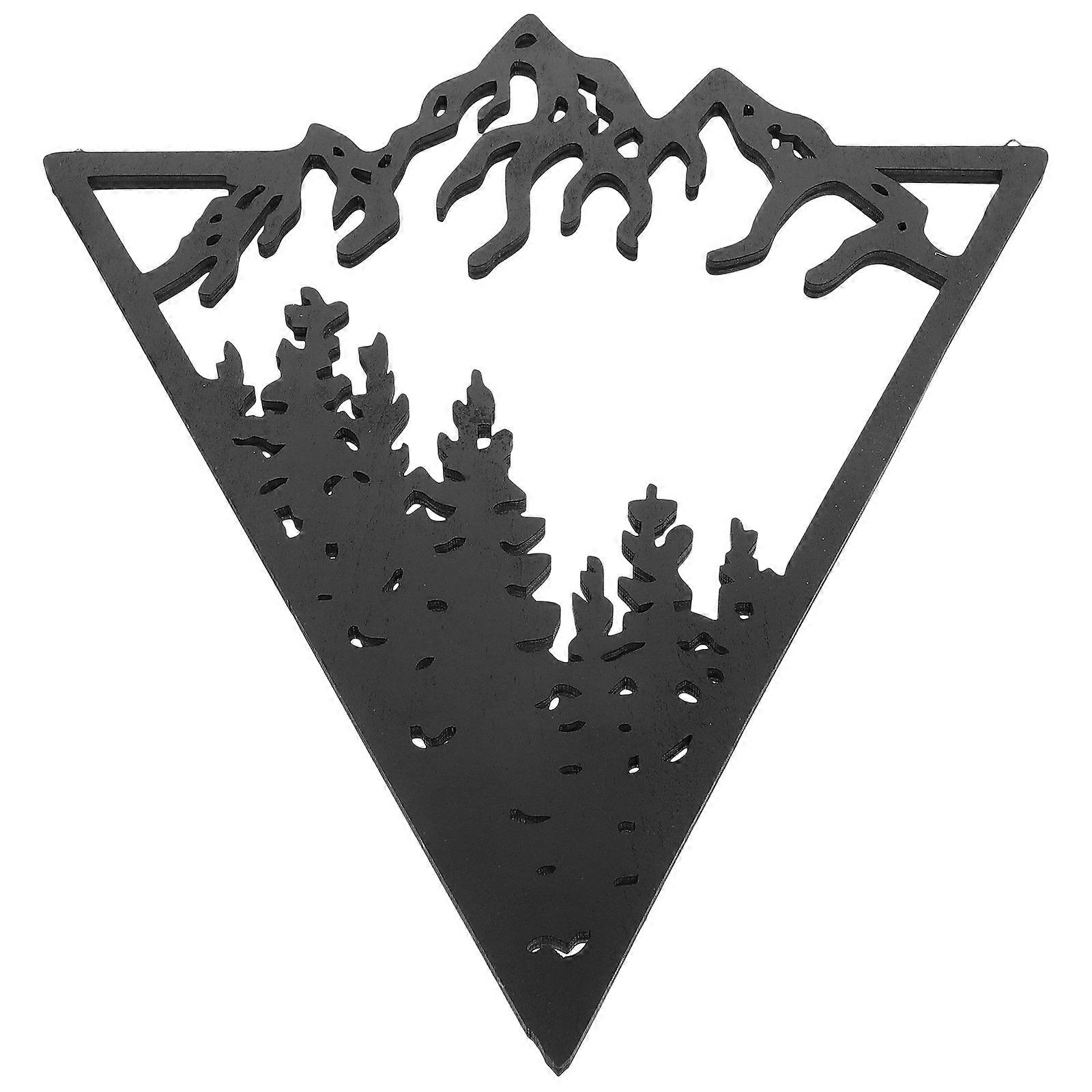 Black Wooden Wall Decor for Decoration Including 3Pcs