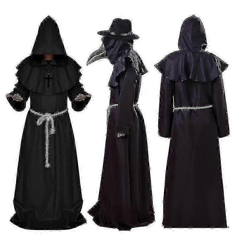 ペストドクターコスチュームペストドクターマスクハロウィーン中世フード付きロブコスプレマスクパーティーハロウィーン