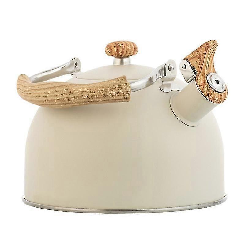 2.5L Tea Kettle Stainless Steel Built-in Whistle Leakproof Food Grade Matte Finish No Odor Efficient