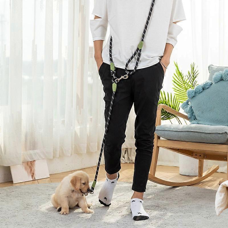 Hands Free Dog Lead Leash Adjustable Reflective Durable Rope Walking Training UK