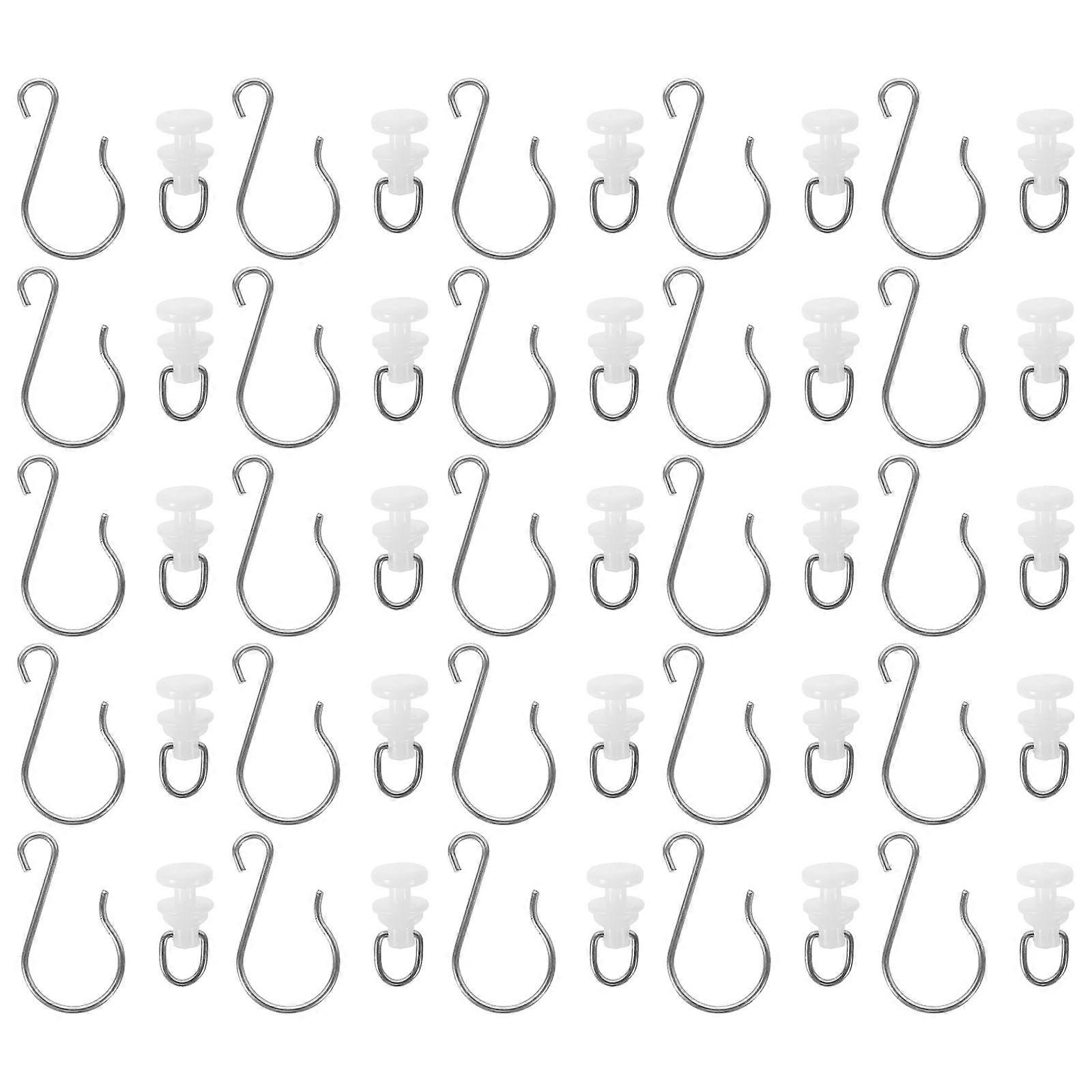 Plastic Curtain Hooks for Shower Rail with 120Sets and Easy Use