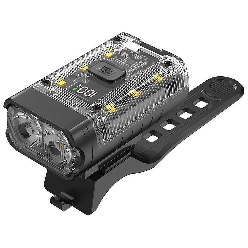 T6 LED Bike Front Light – 500LM USB Rechargeable Bicycle Headlight with Digital Display, Waterproof, 5-Level Dimmable Night Riding Lamp