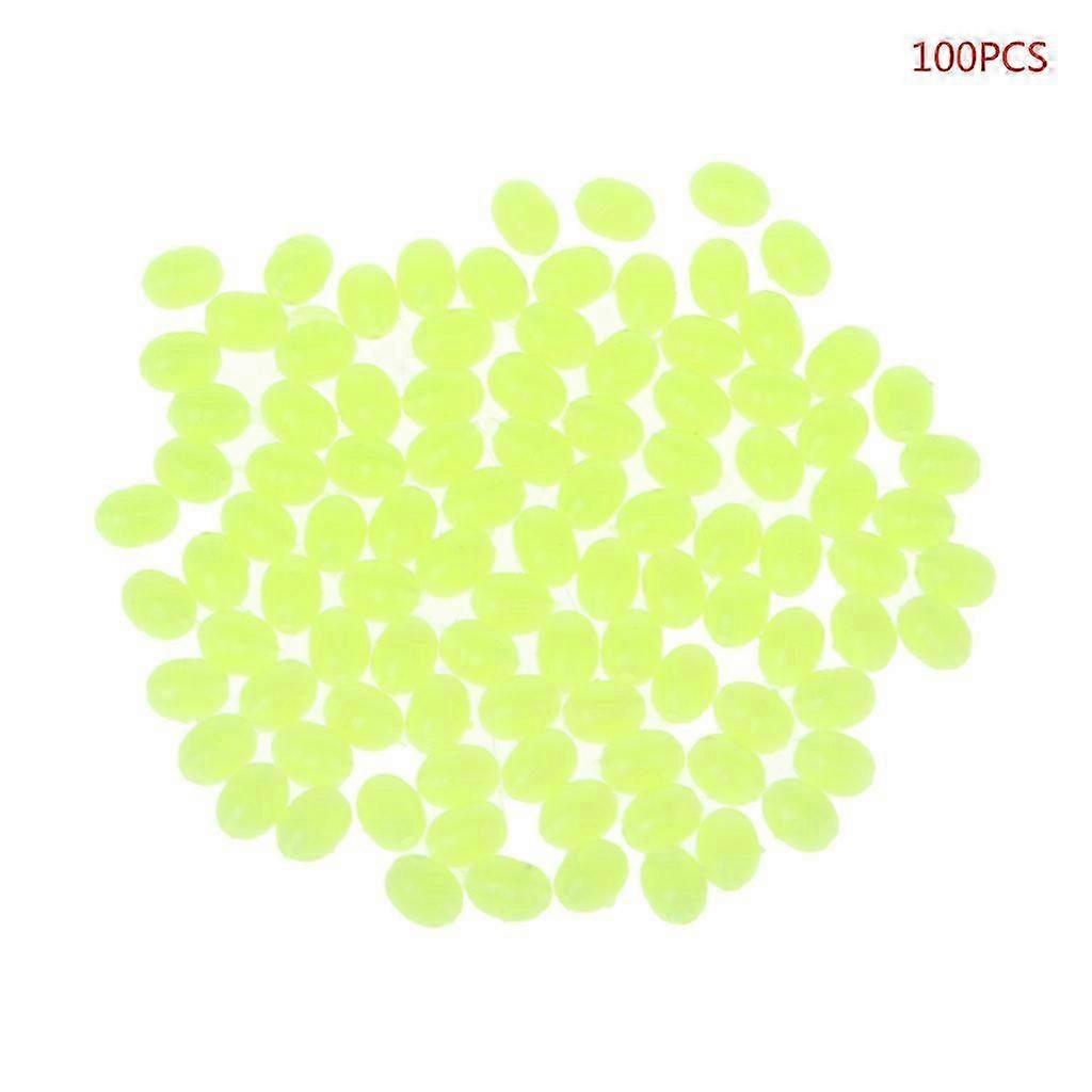 100Pcs Oval Fishing Lures Fishing Beads Sea Hard Floating Float Tackles_c*