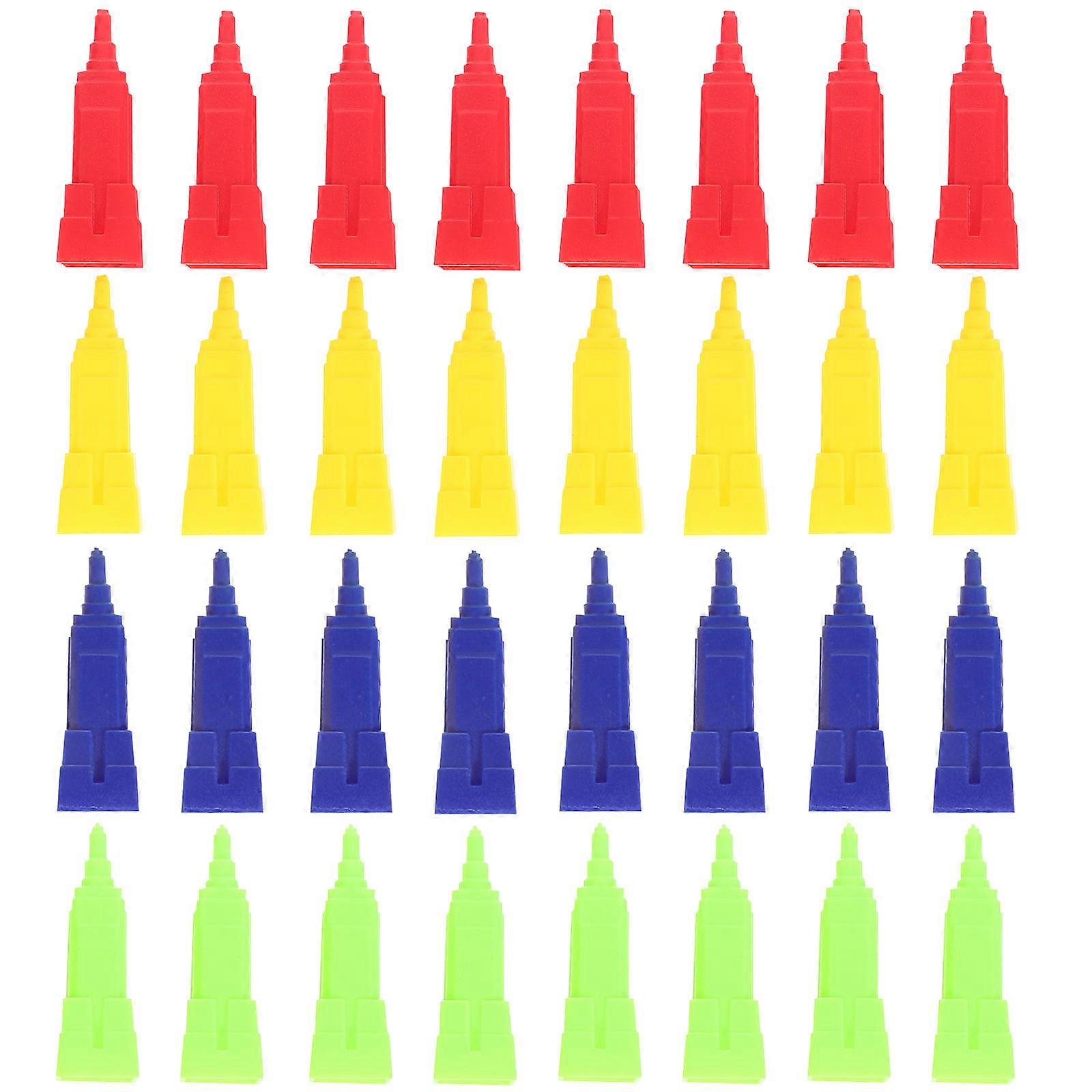 Game Pieces For Board Games 80Pcs Building Replacement For Families Leisure Time Activities Assorted Color Plastic