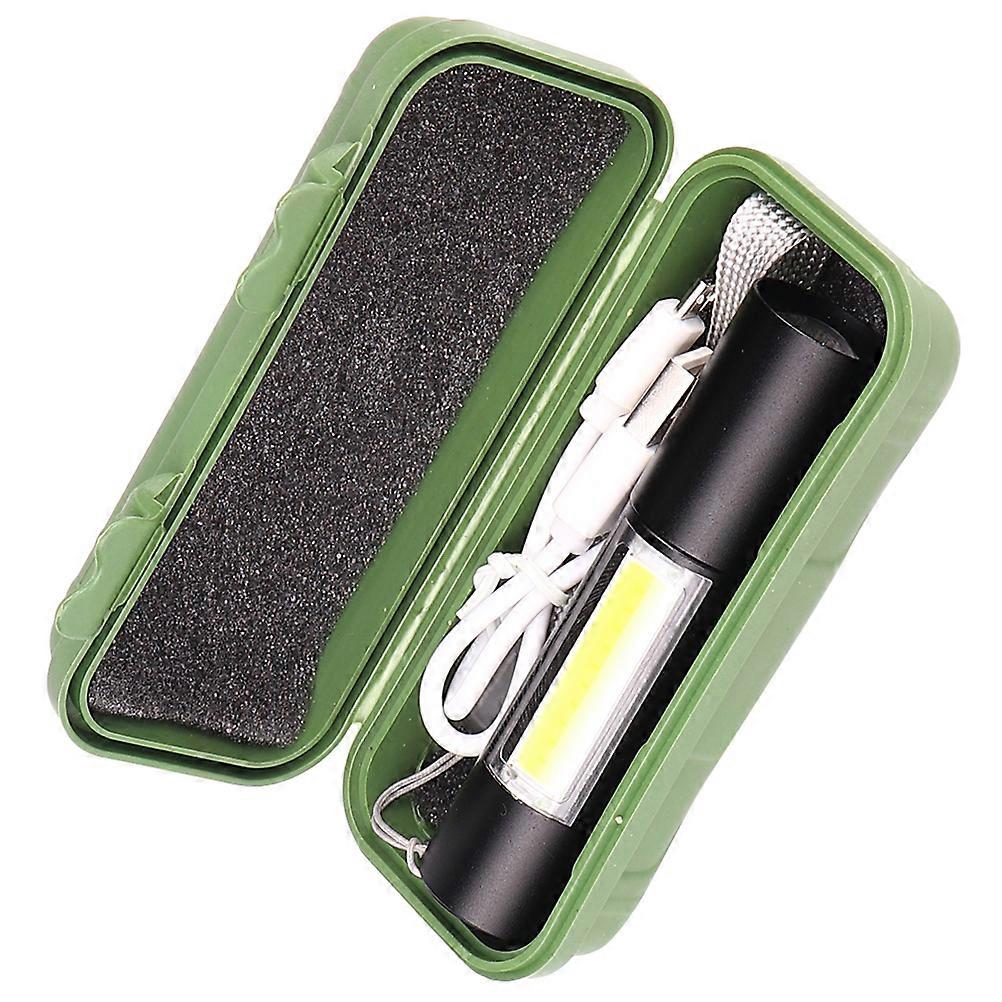 Zoom Flashlight for Lighting Use 1Pcs Mini Compact Aluminum Alloy Torch Black