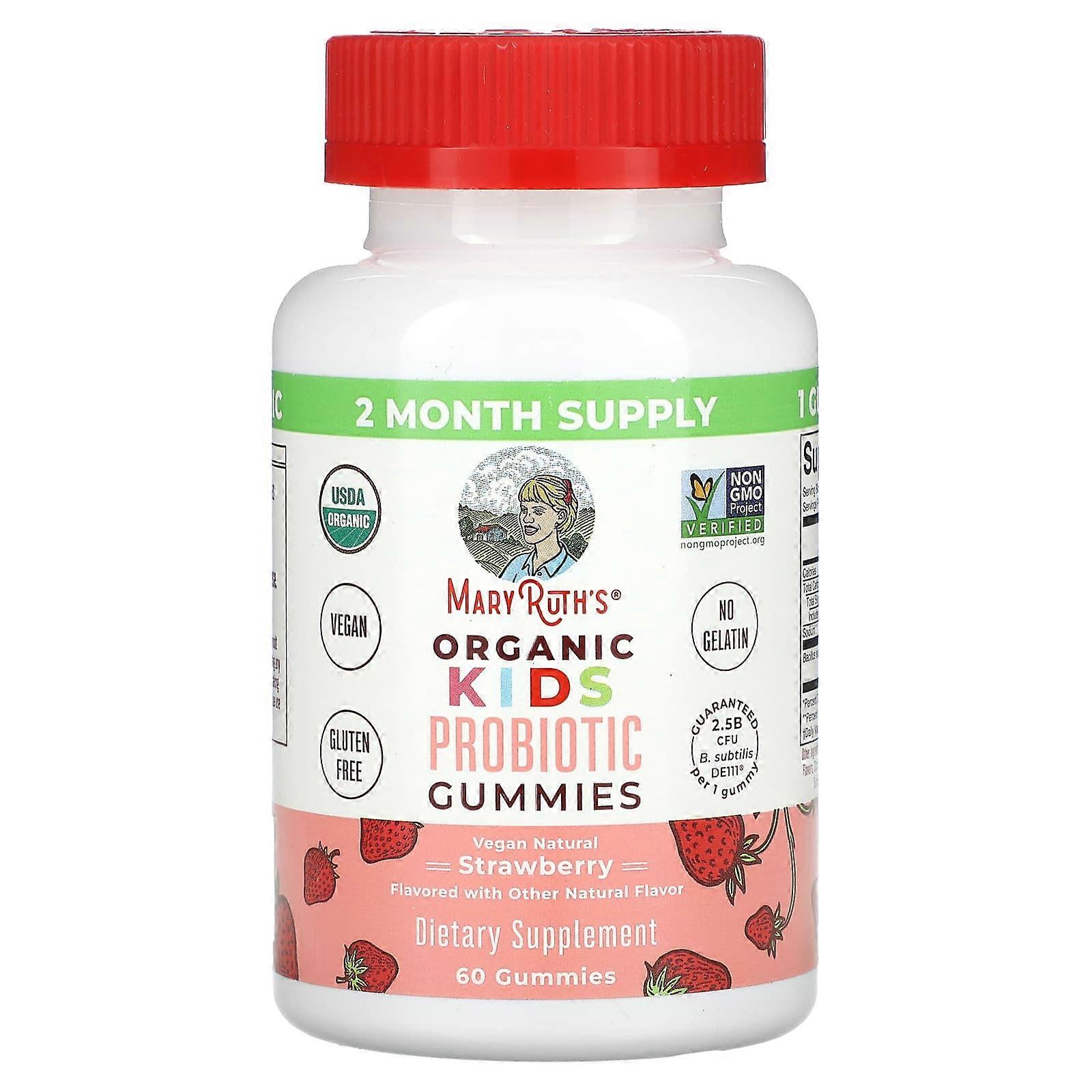 Organic Kids Probiotic Gummies, Strawberry, 60 Gummies