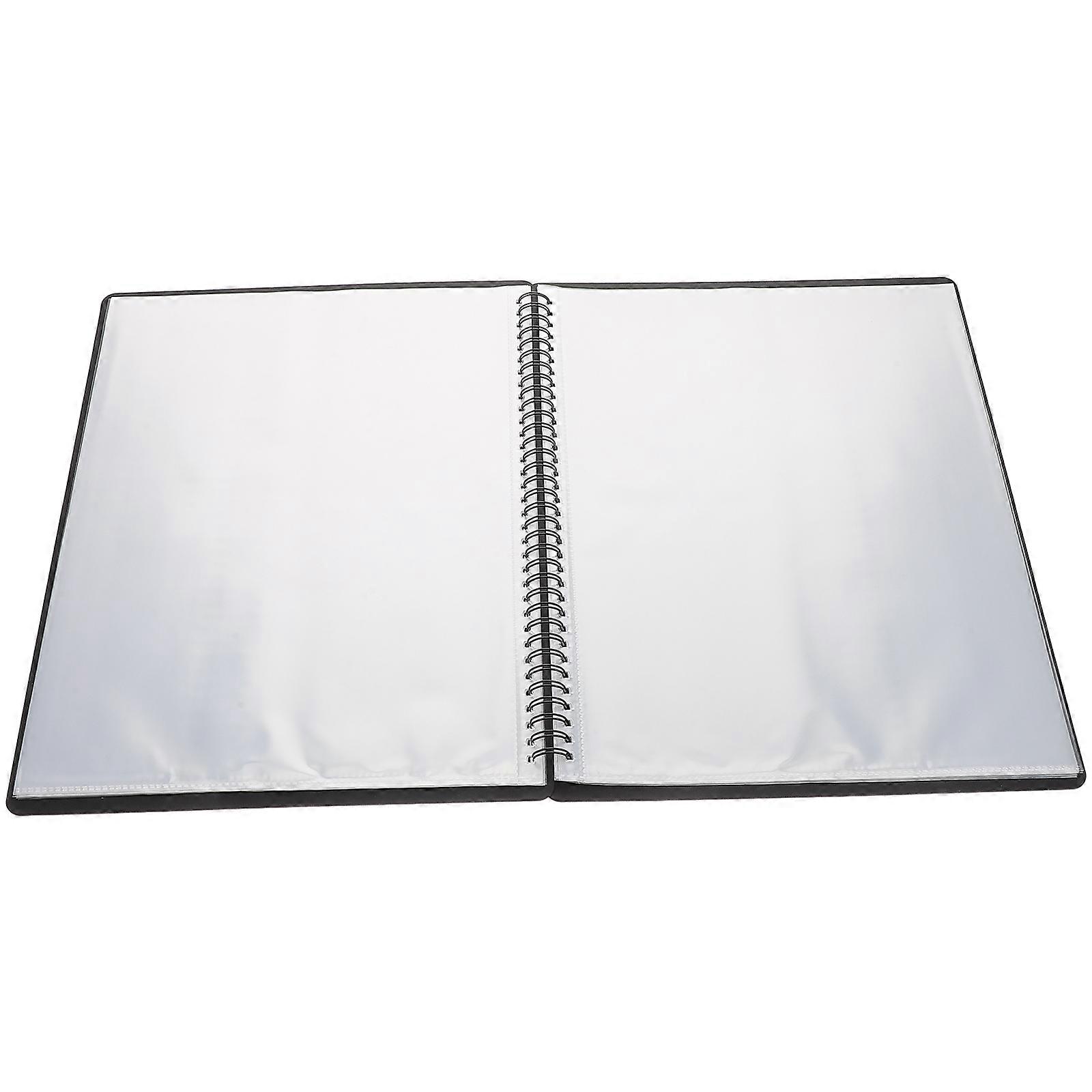 Music Sheet File Paper Storage Folder 1 Book Black Plastic 40 Pockets