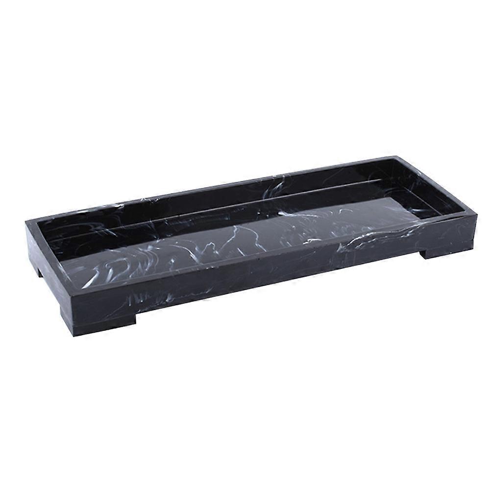 Stylish Black Marble Pattern Storage Tray for Bathroom Storage