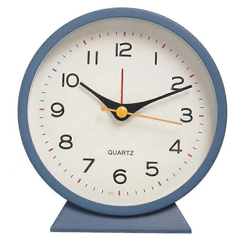 4.5 Inch Battery Operated Antique Retro Alarm Clock,with Light(Blue)